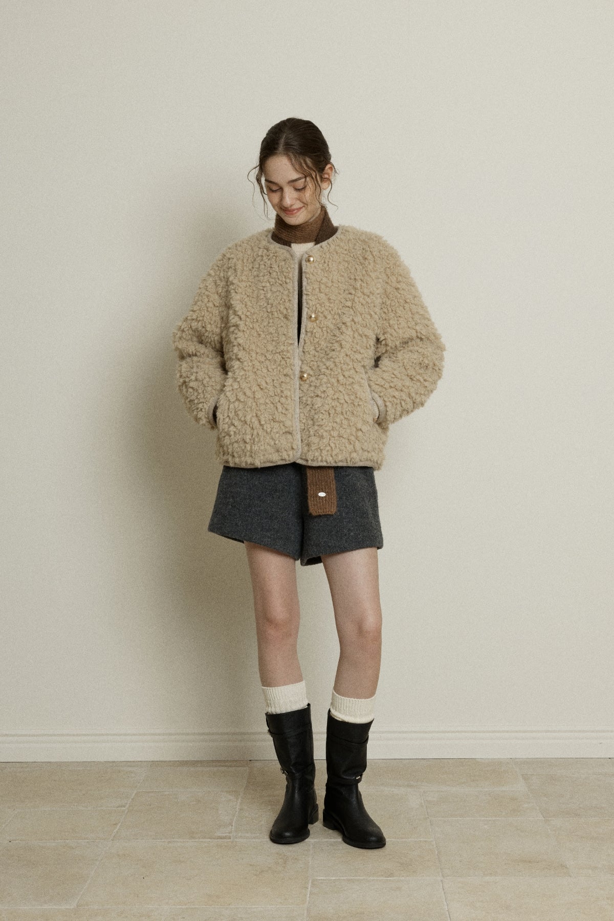 【YOONA同款】 FLUFFY FUR JACKET - LIGHT