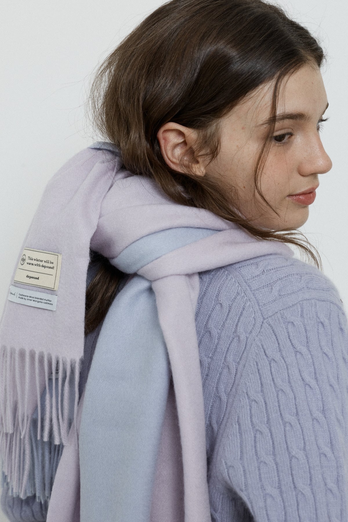 【YOONA同款】 CASHMERE WOOL BLENDED MUFFLER