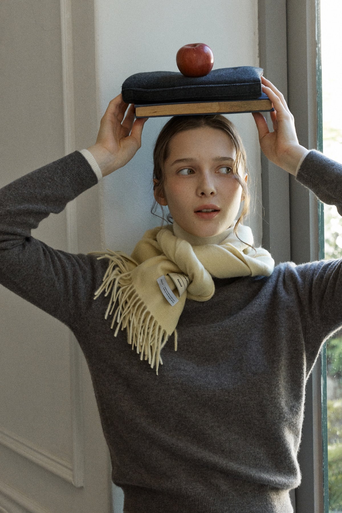 【YOONA同款】 CASHMERE WOOL BLENDED MUFFLER - BUTTER