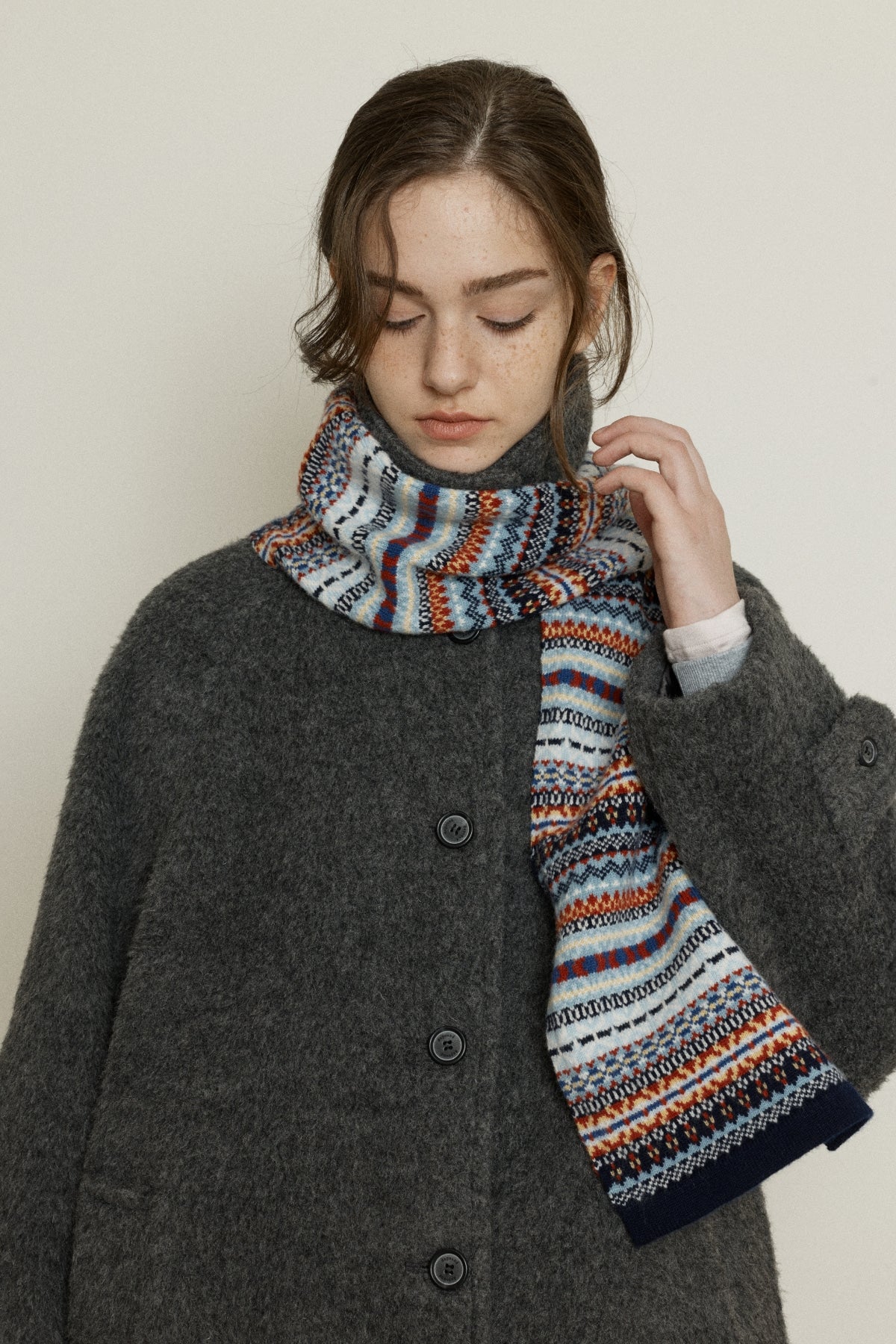 【YOONA同款】 FAIR ISLE WOOL MUFFLER