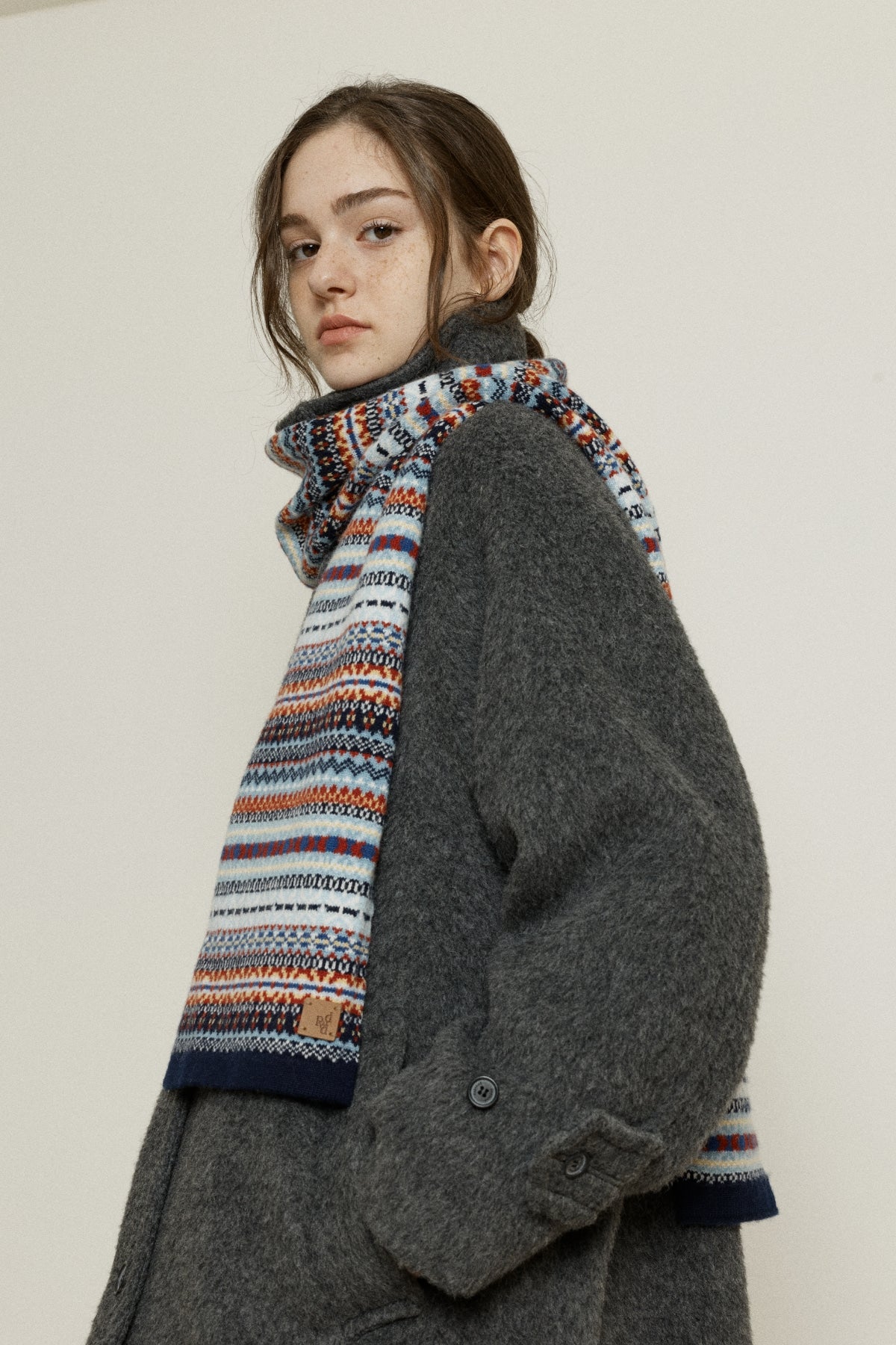 【YOONA同款】 FAIR ISLE WOOL MUFFLER