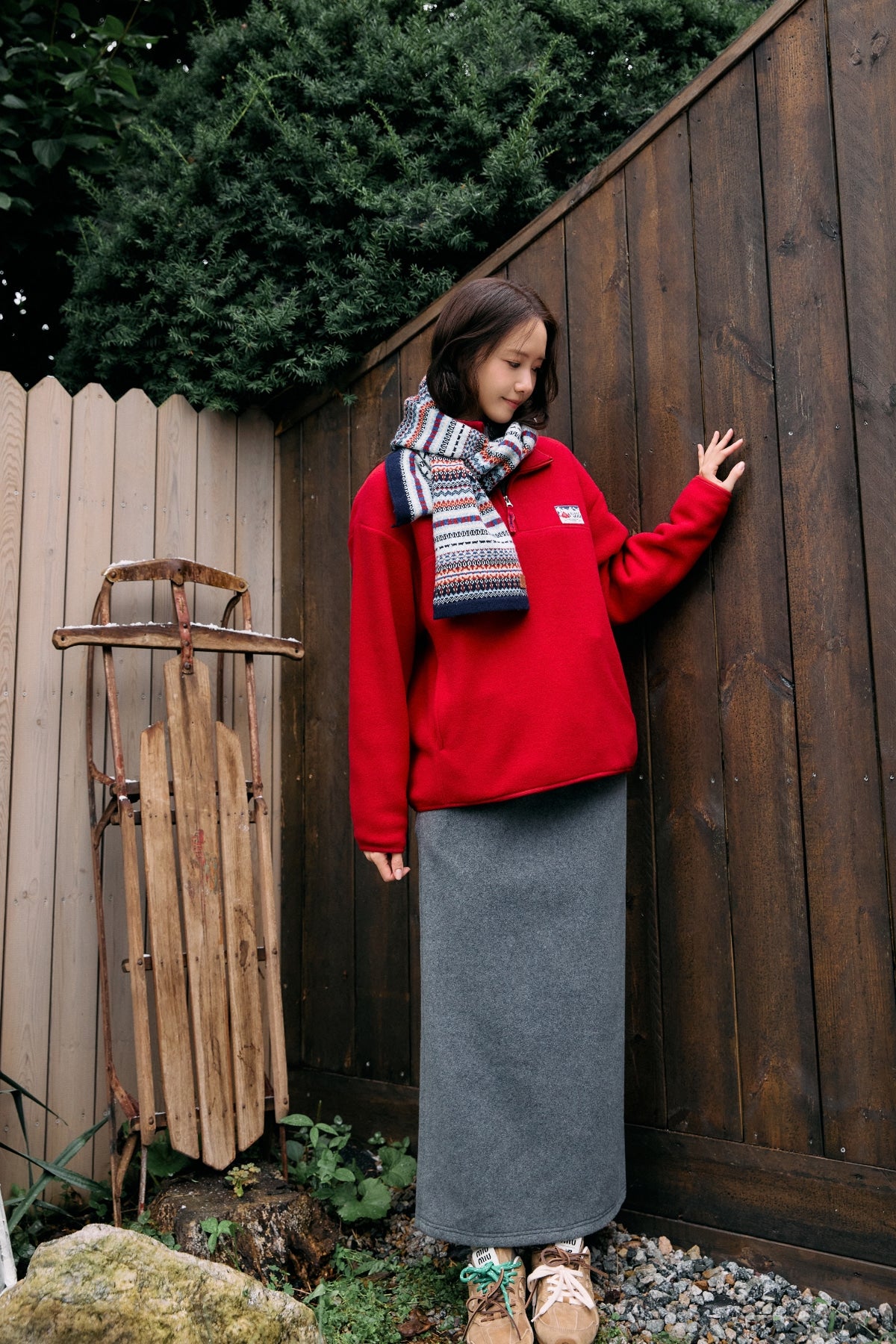 【YOONA同款】 FAIR ISLE WOOL MUFFLER