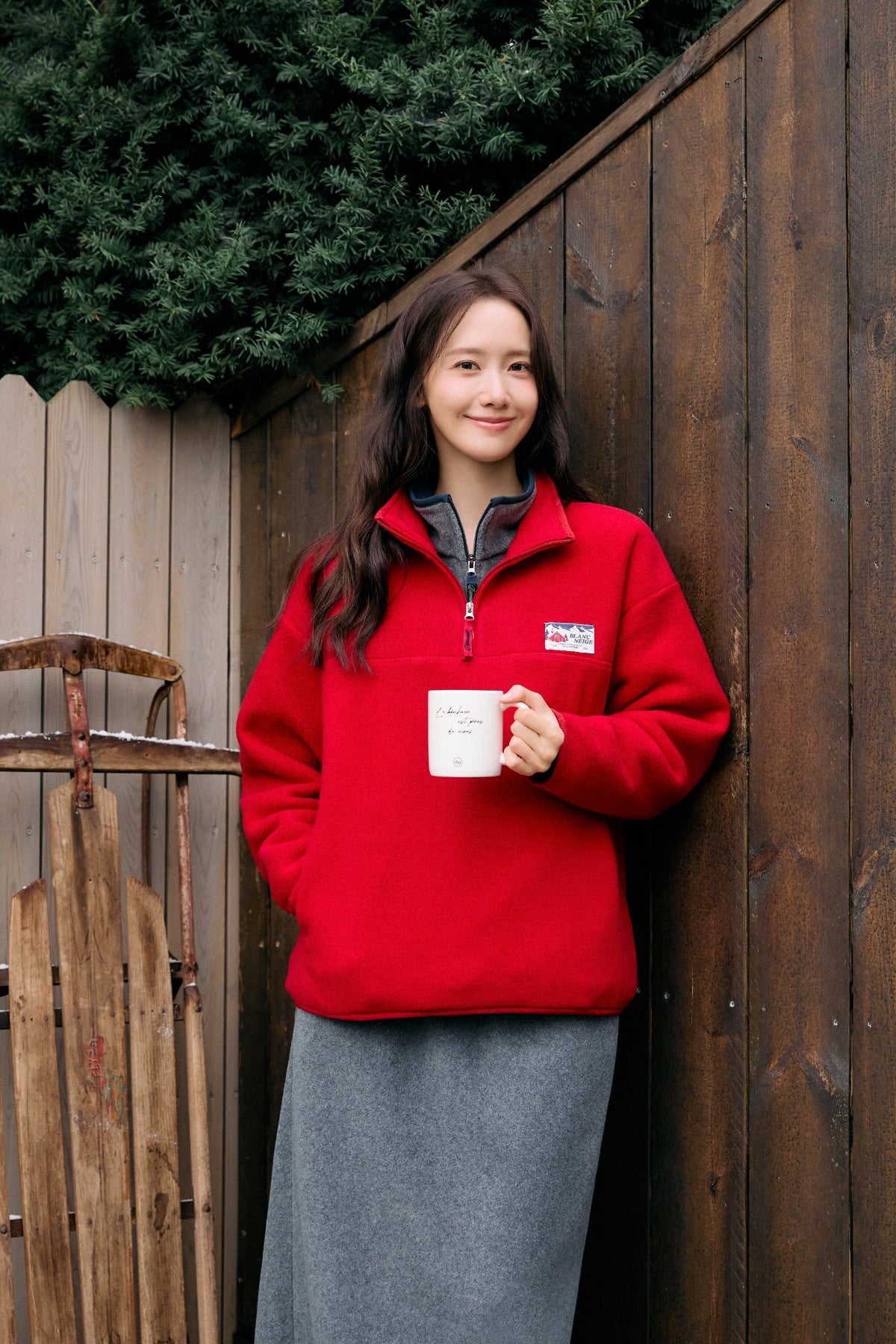 【YOONA同款】 FLEECE HALF ZIP UP