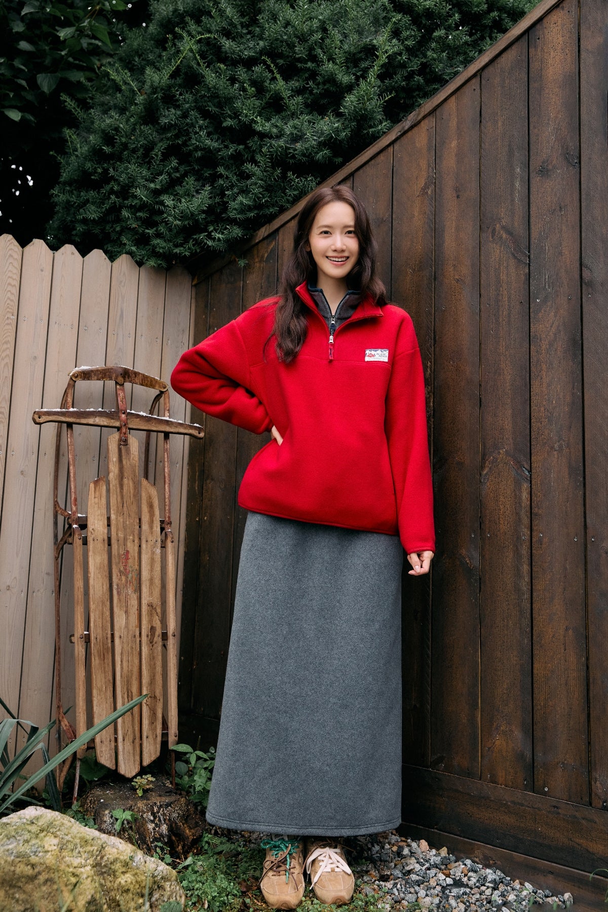 【YOONA同款】 FLEECE HALF ZIP UP