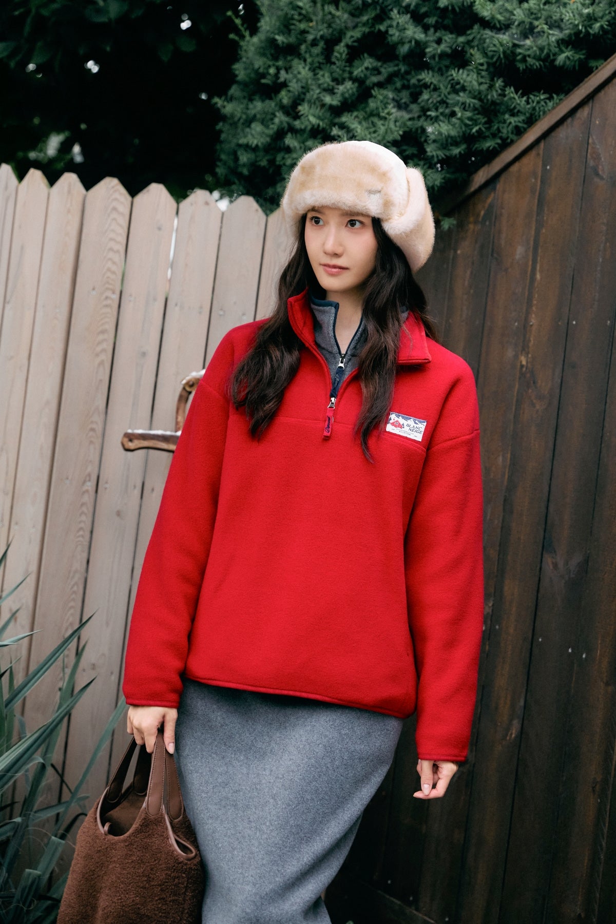 【YOONA同款】 FLEECE HALF ZIP UP
