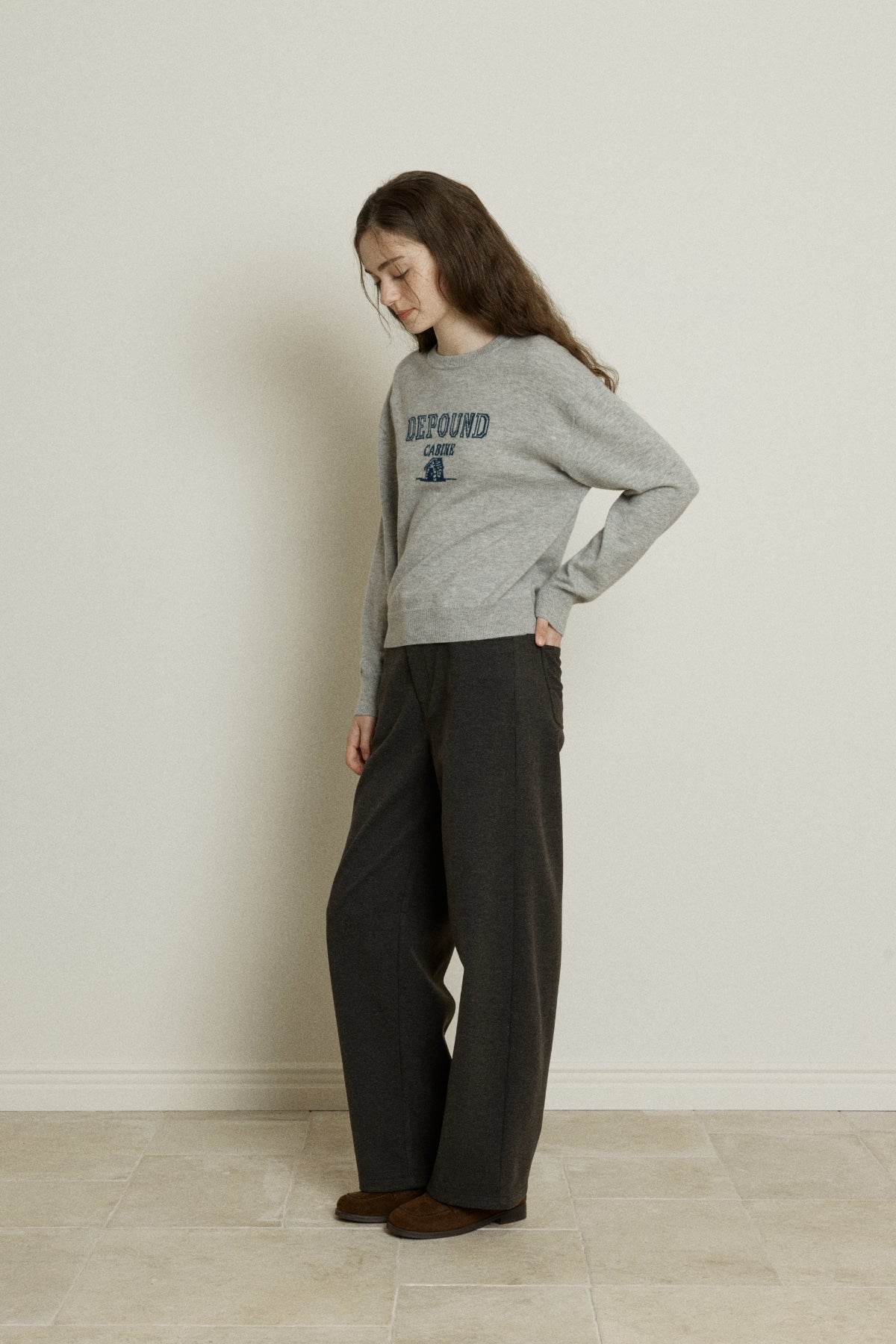 【YOONA同款】 WOOL CABINE LOGO PULLOVER