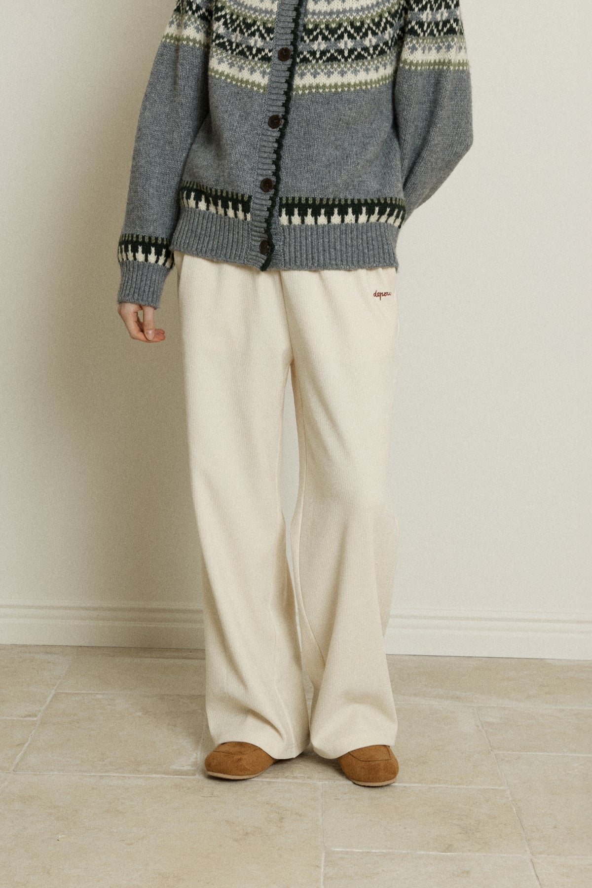 【YOONA同款】 RIBBED BANDING PANTS