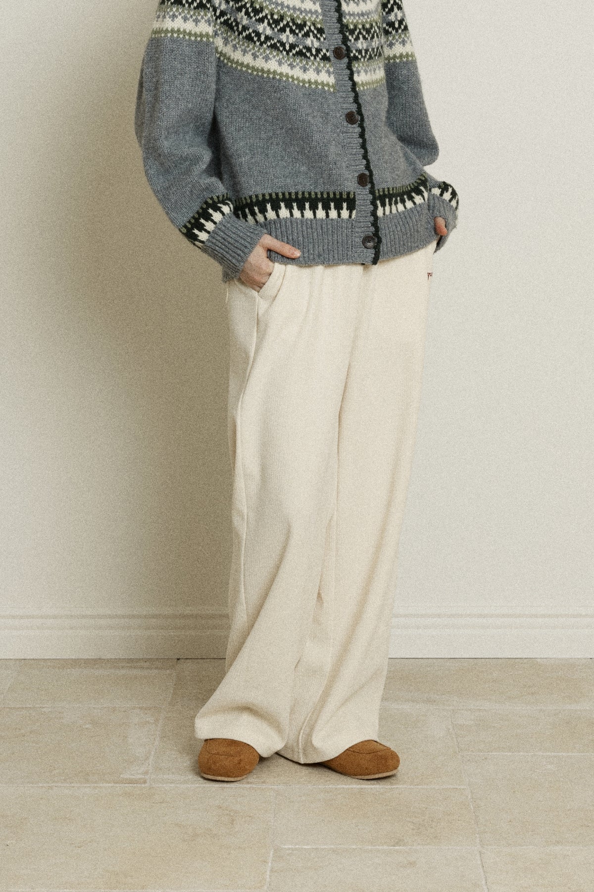 【YOONA同款】 RIBBED BANDING PANTS