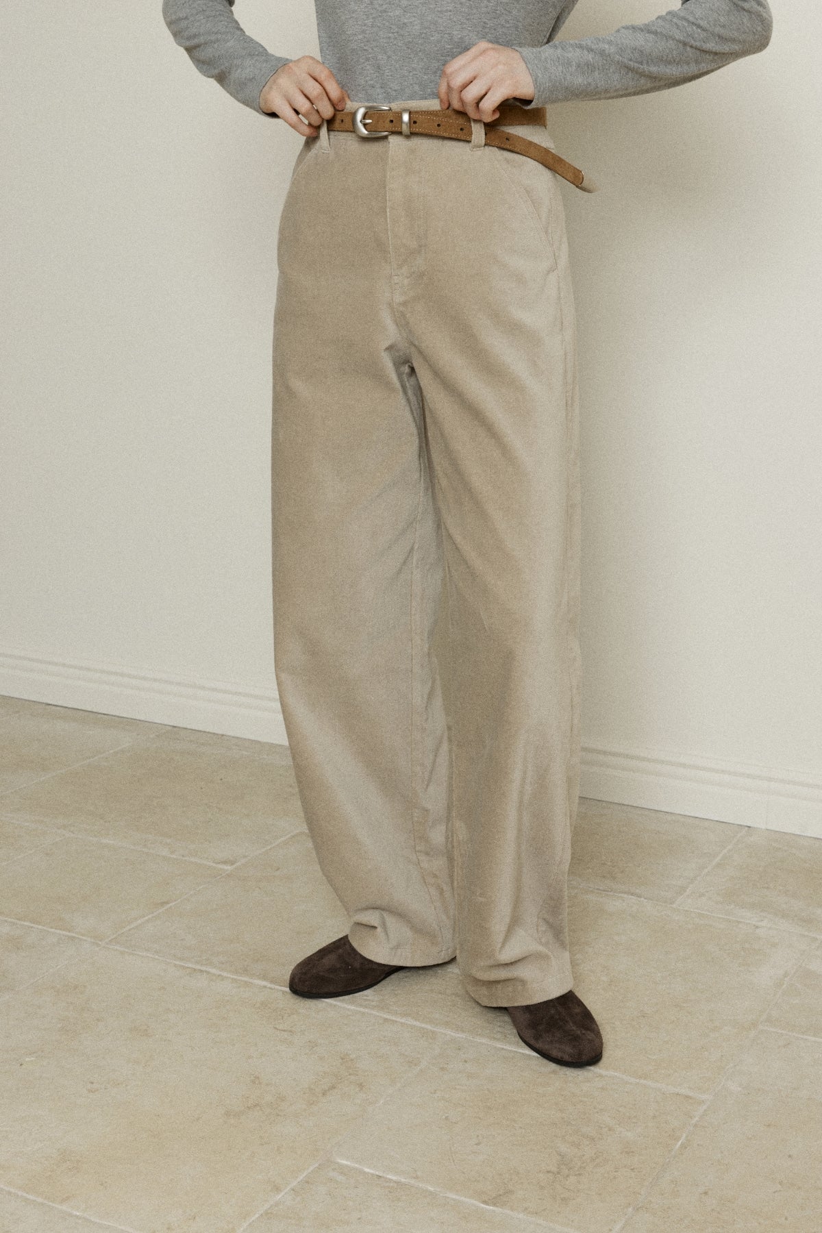 【YOONA同款】 PEACHED BAGGY PANTS