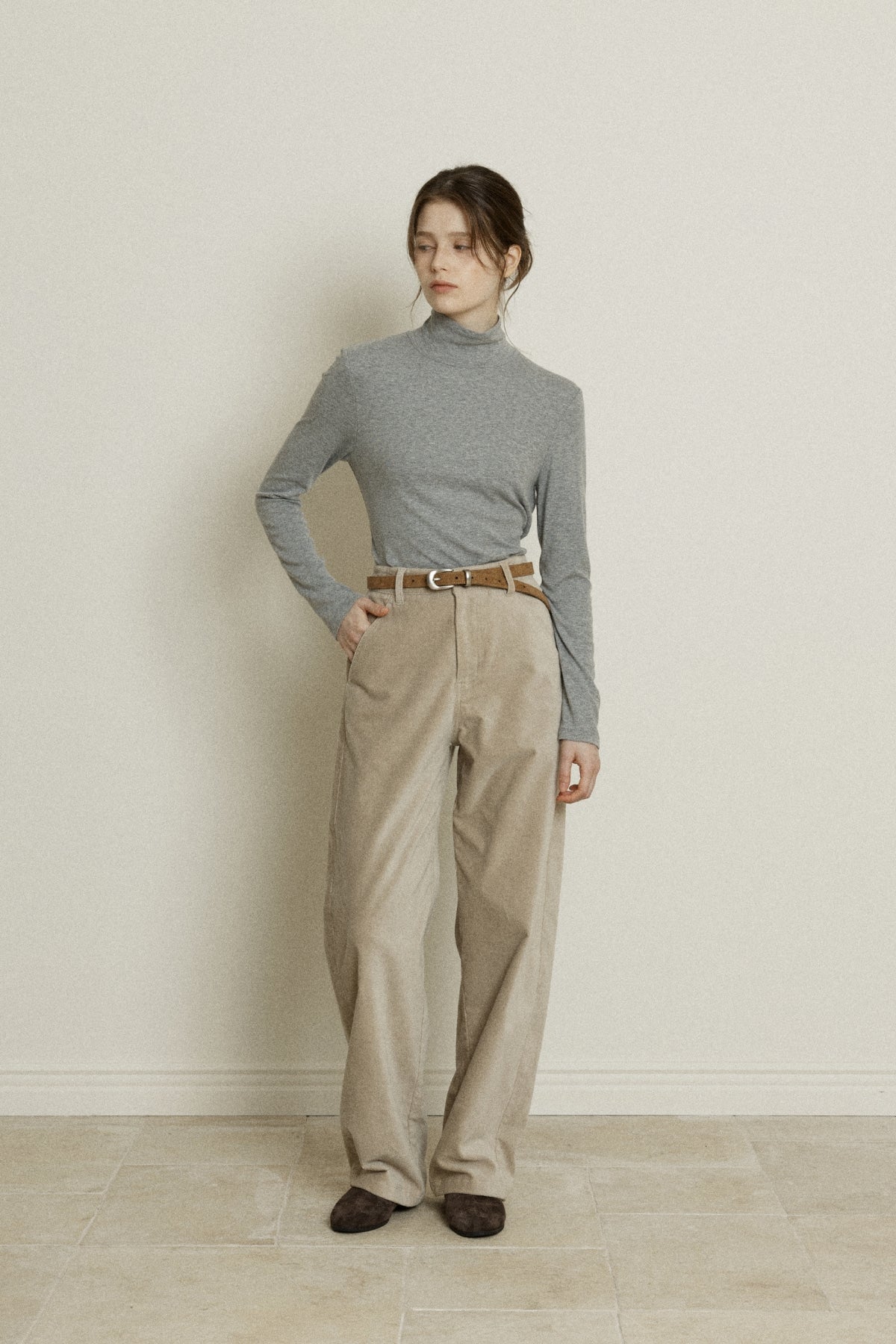 【YOONA同款】 PEACHED BAGGY PANTS