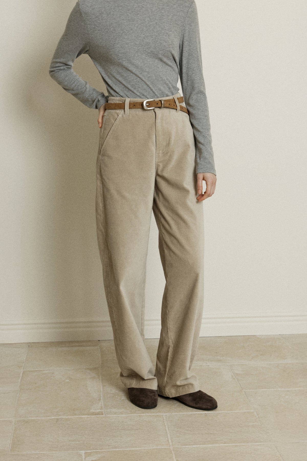 【YOONA同款】 PEACHED BAGGY PANTS