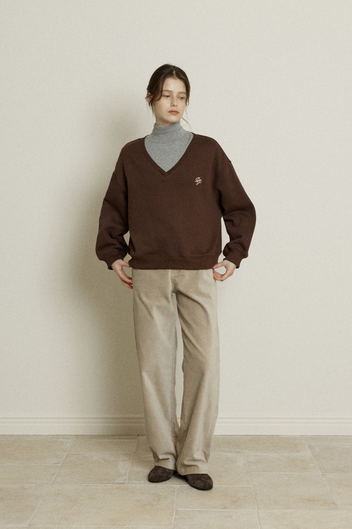 【YOONA同款】 PEACHED BAGGY PANTS