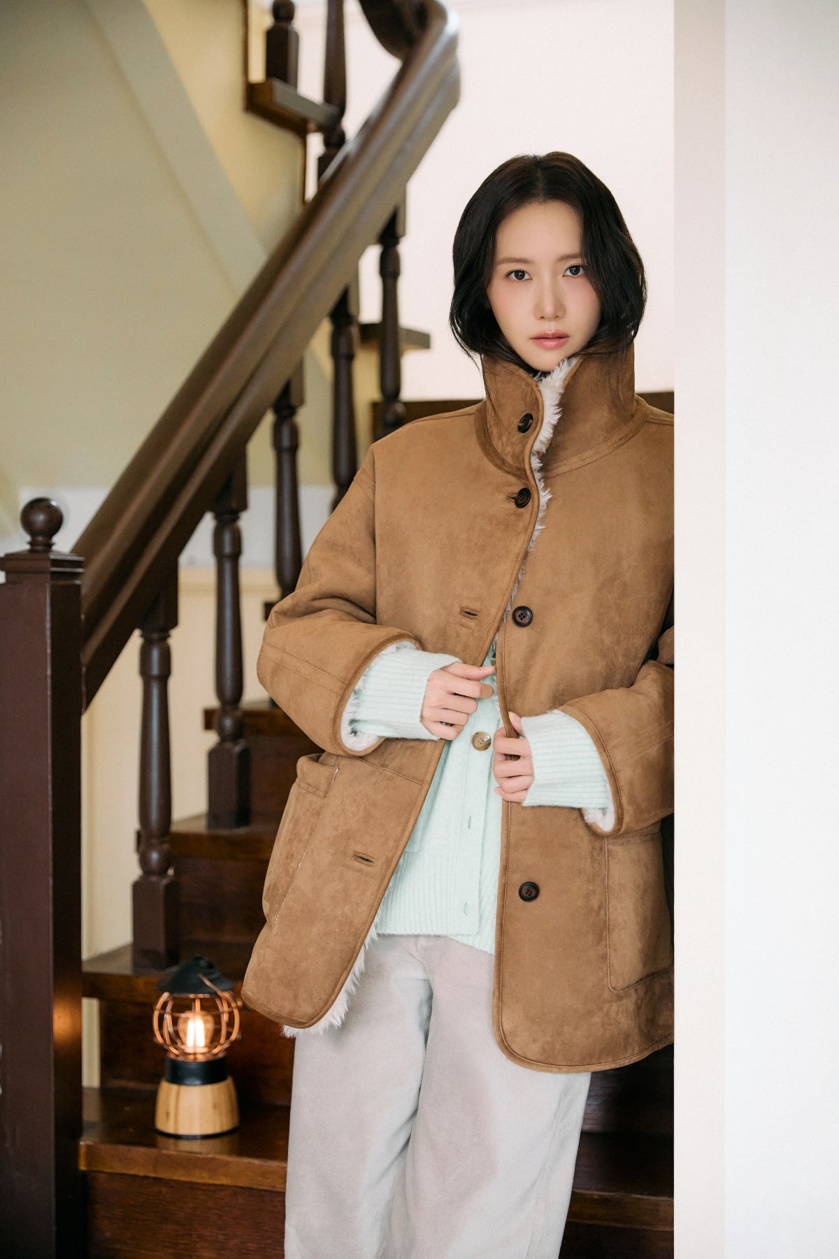 【YOONA同款】 PEACHED BAGGY PANTS
