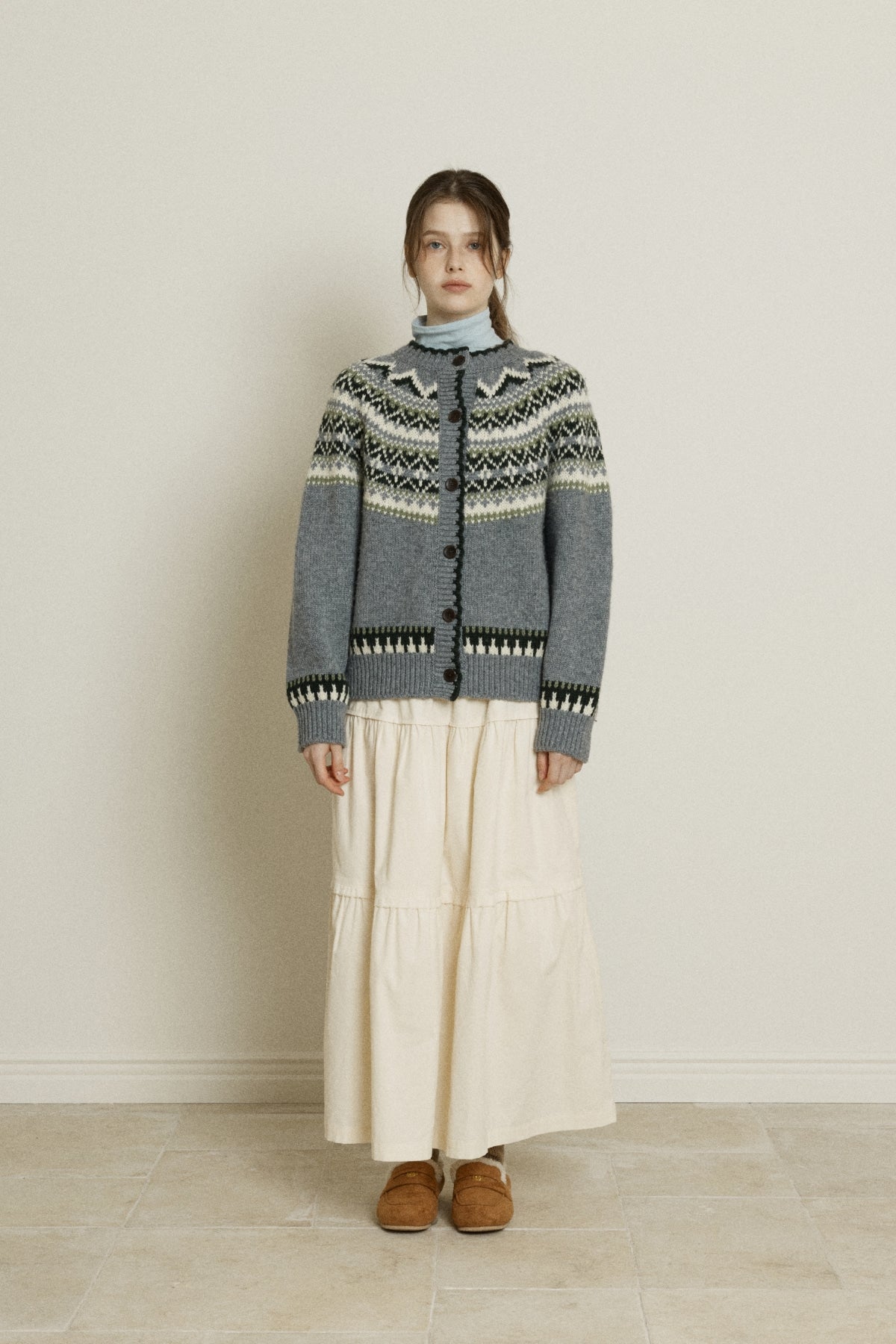 【YOONA同款】 CORDUROY VOLUME PINTUCK SKIRT