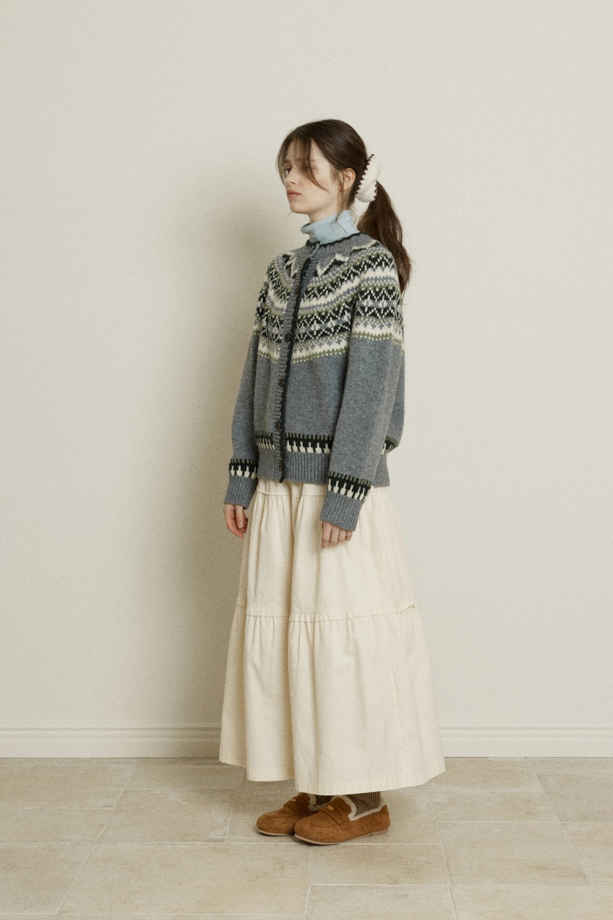 【YOONA同款】 CORDUROY VOLUME PINTUCK SKIRT