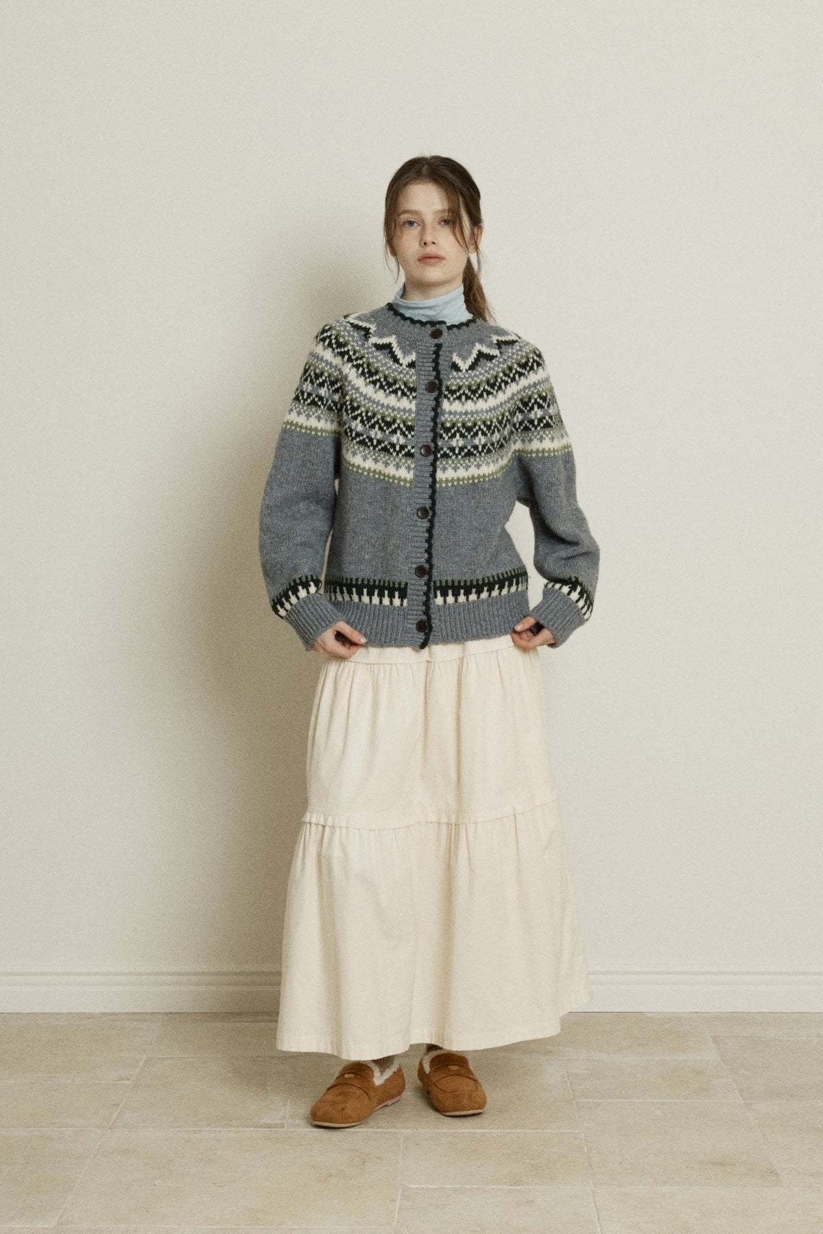 【YOONA同款】 CORDUROY VOLUME PINTUCK SKIRT