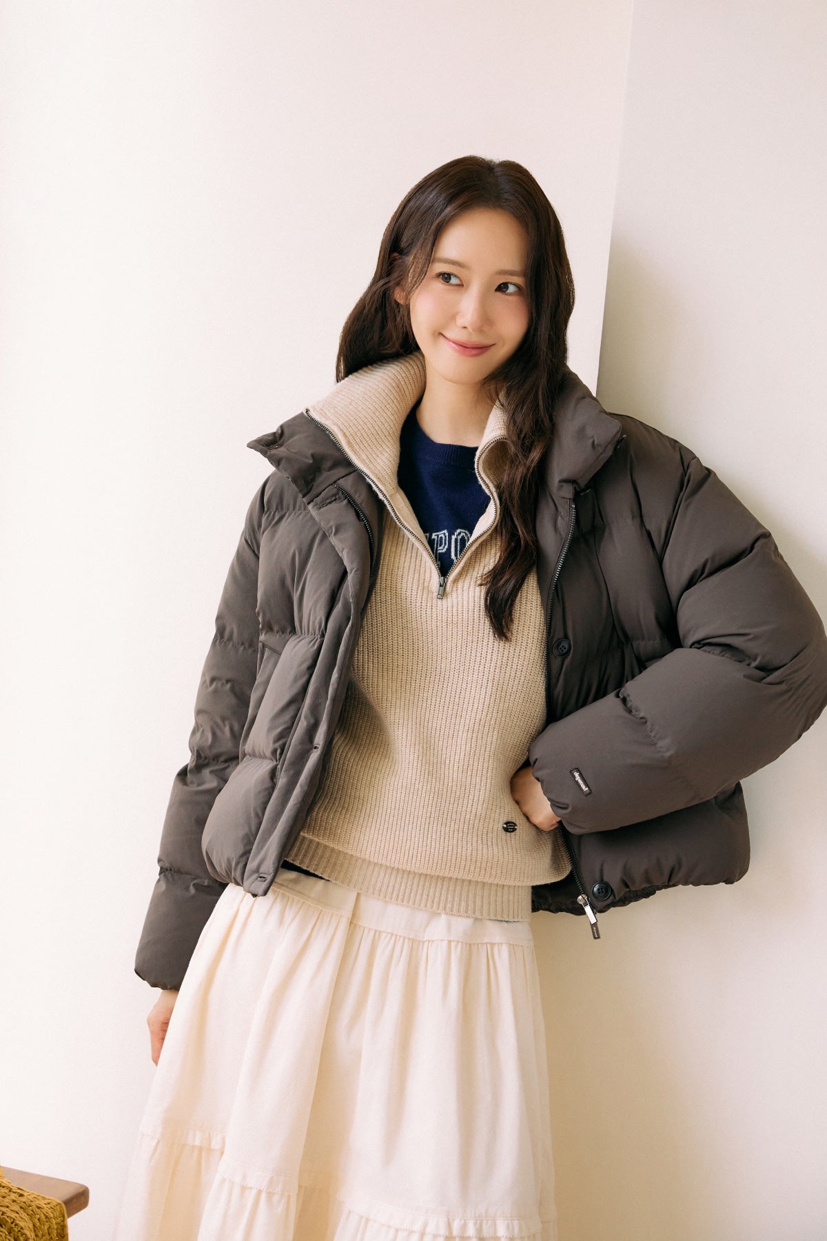 【YOONA同款】 CORDUROY VOLUME PINTUCK SKIRT