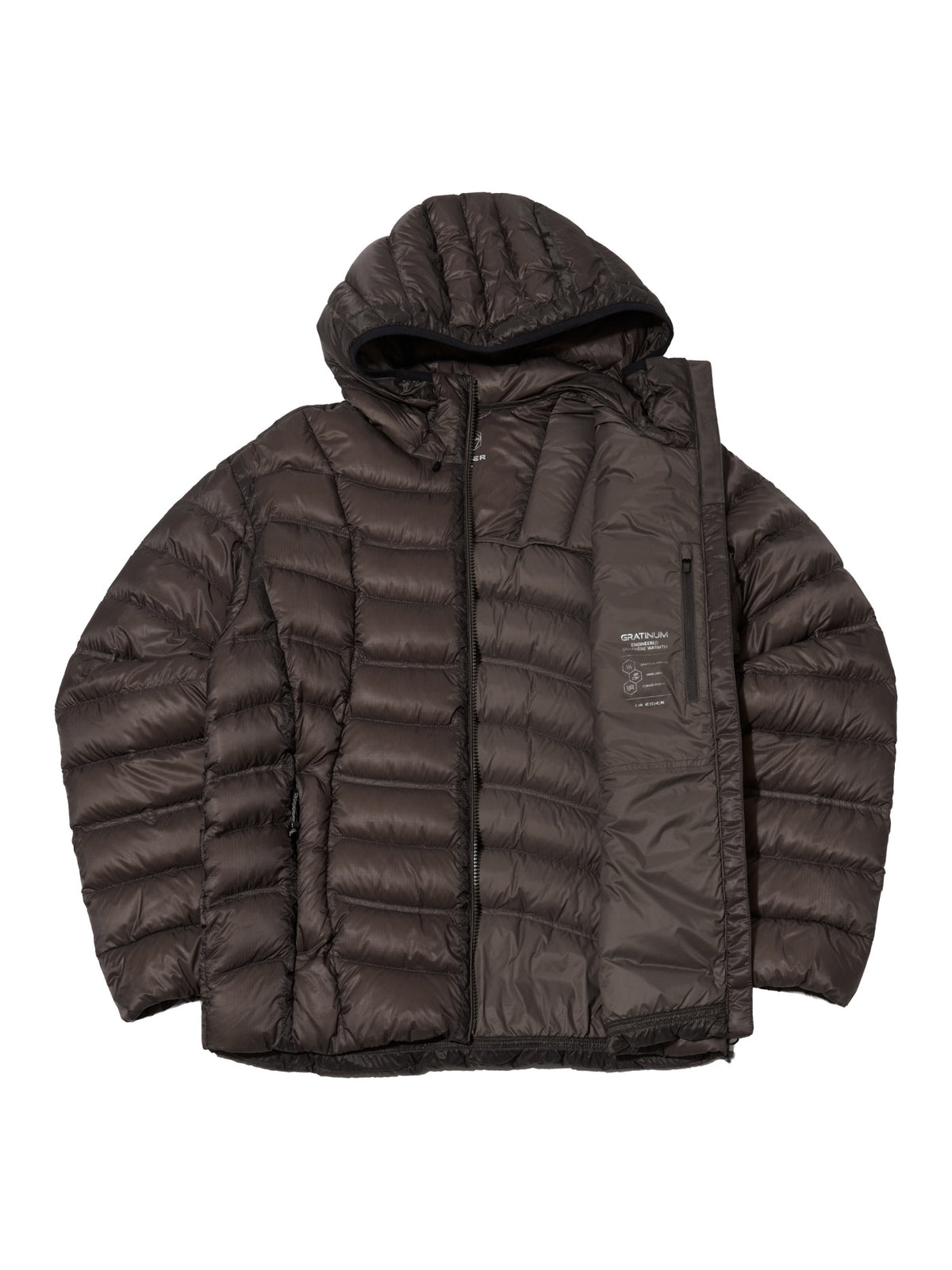 EIDER GRATINUM UNISEX LIGHT DOWN JACKET DARK EARTH