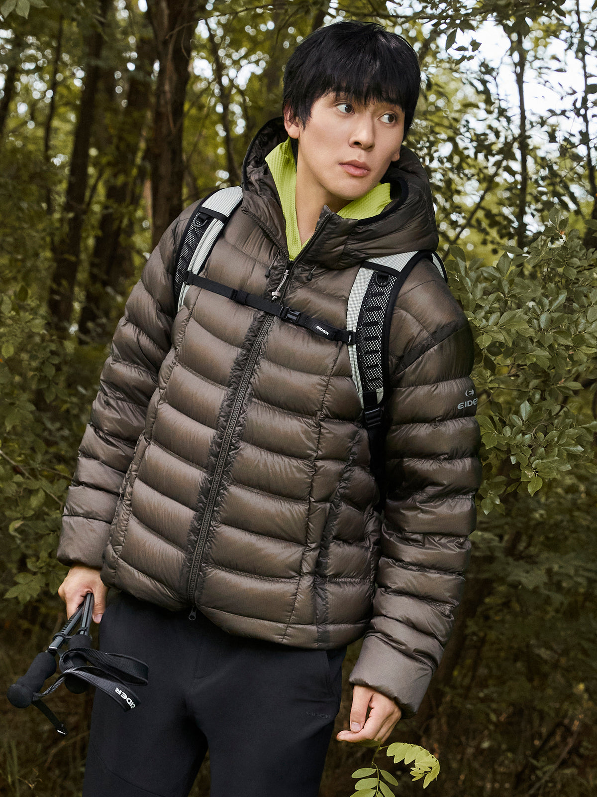 EIDER GRATINUM UNISEX LIGHT DOWN JACKET DARK EARTH