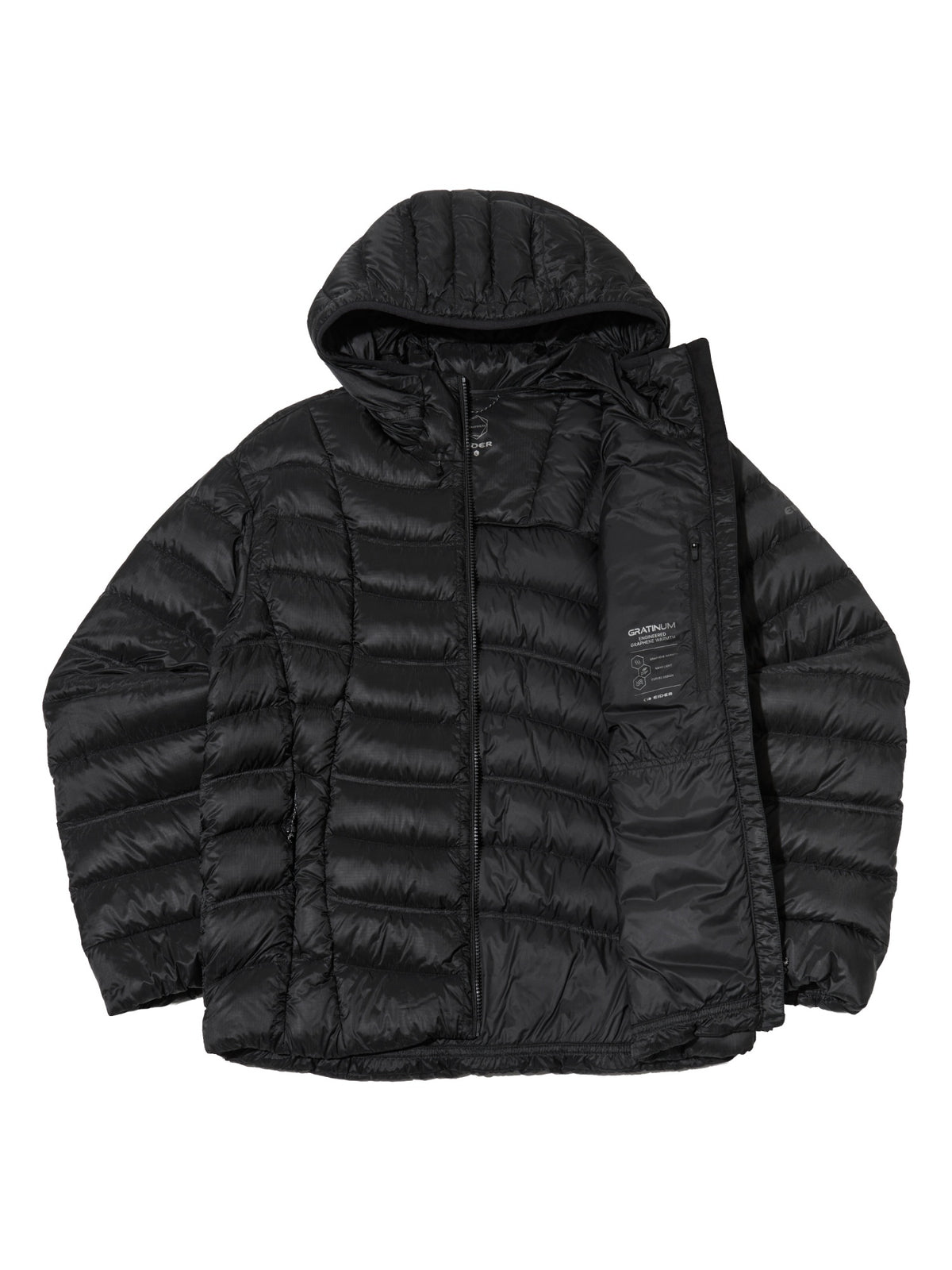 EIDER GRATINUM UNISEX LIGHT DOWN JACKET Black