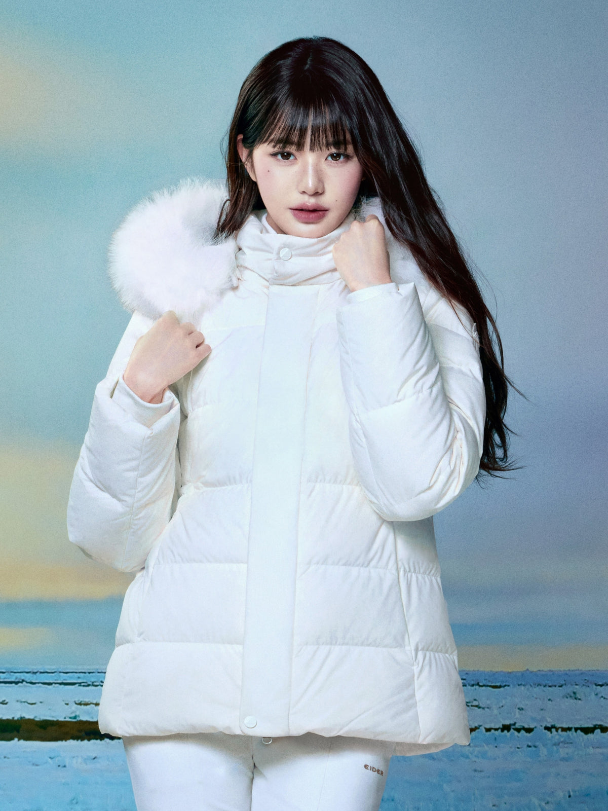EIDER SCARLETT BASIC MIDDLE DOWN JACKET Cream