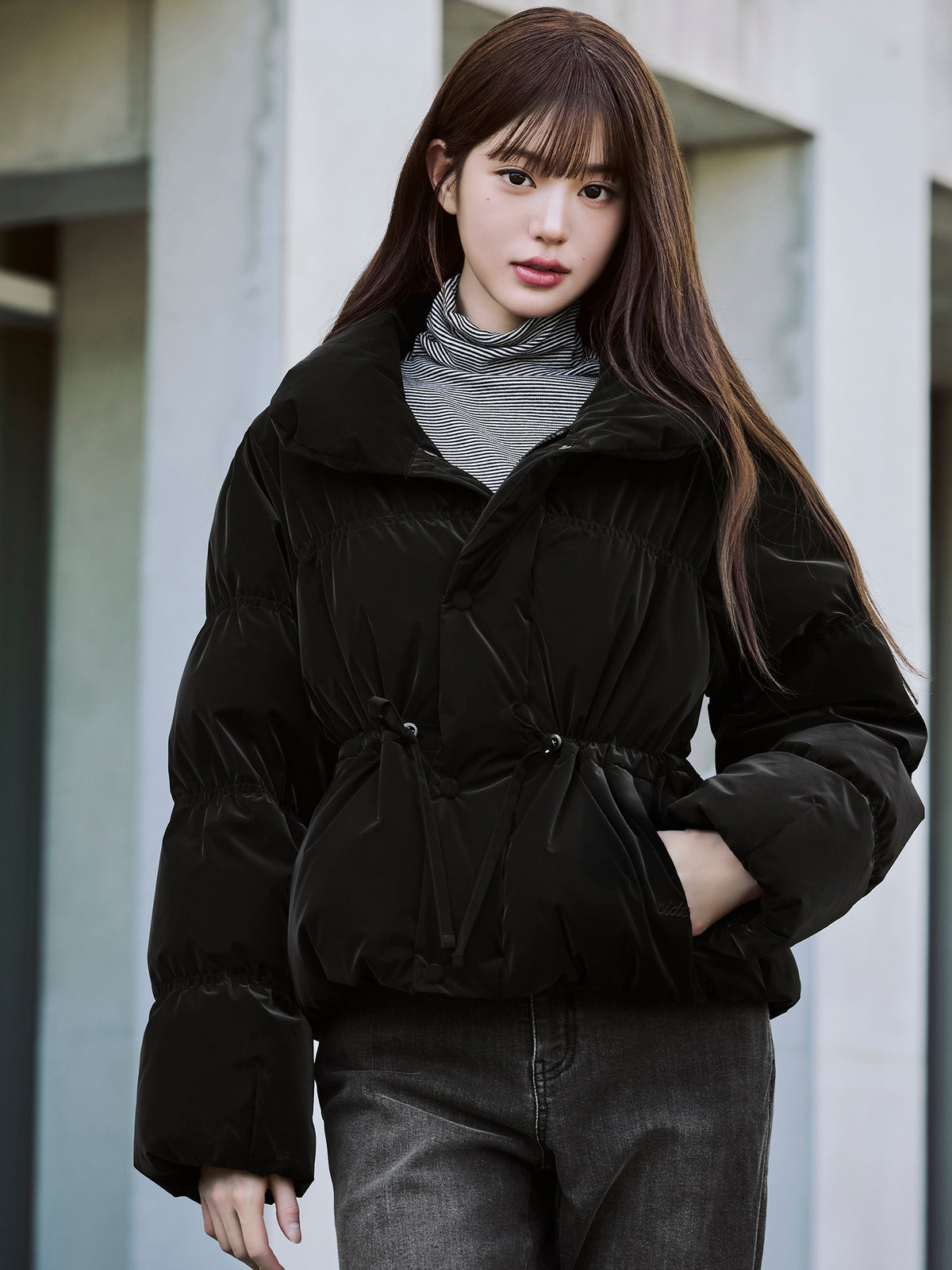 EIDER MONGLIT PUFFER GOOSE DOWN JACKET TITANIUM BLACK
