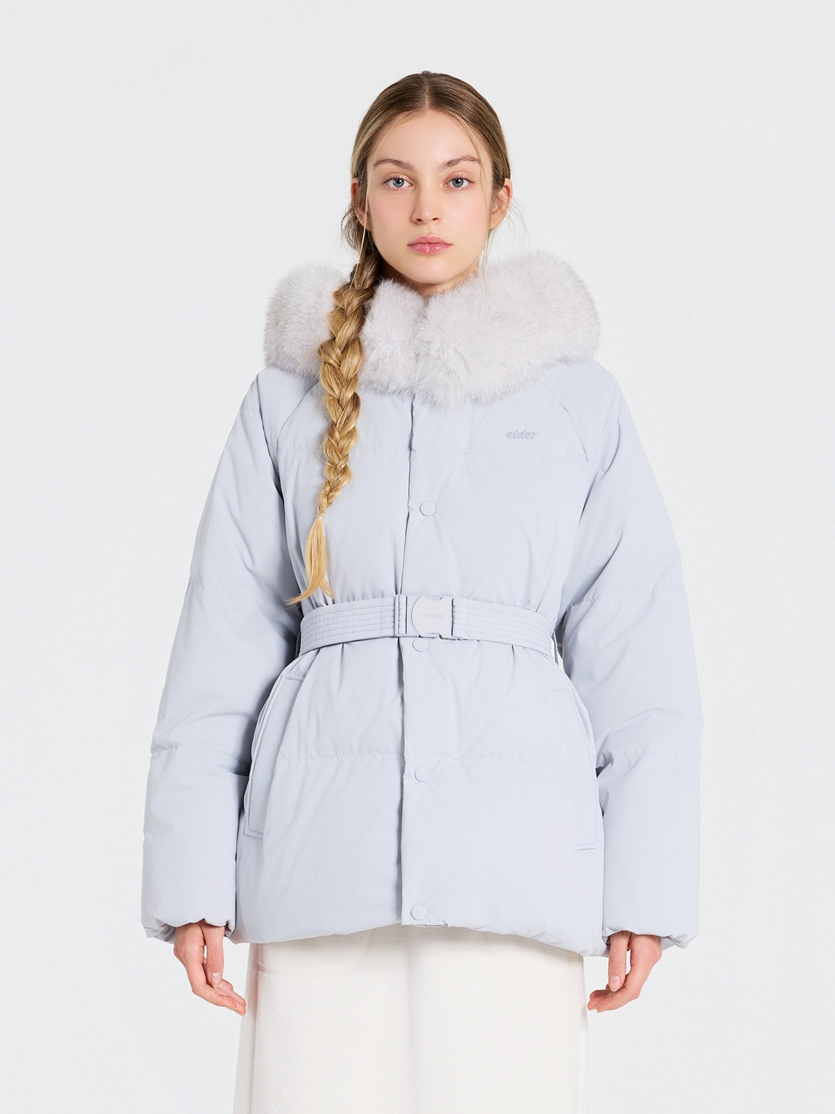 EIDER MONGLIT FOX MIDDLE GOOSE DOWN JACKET Light Blue