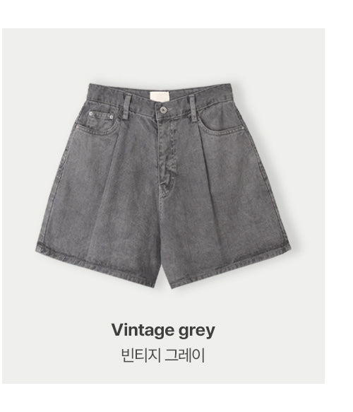 MUTED PINTUCK BERMUDA SHORTS - 4 COLORS