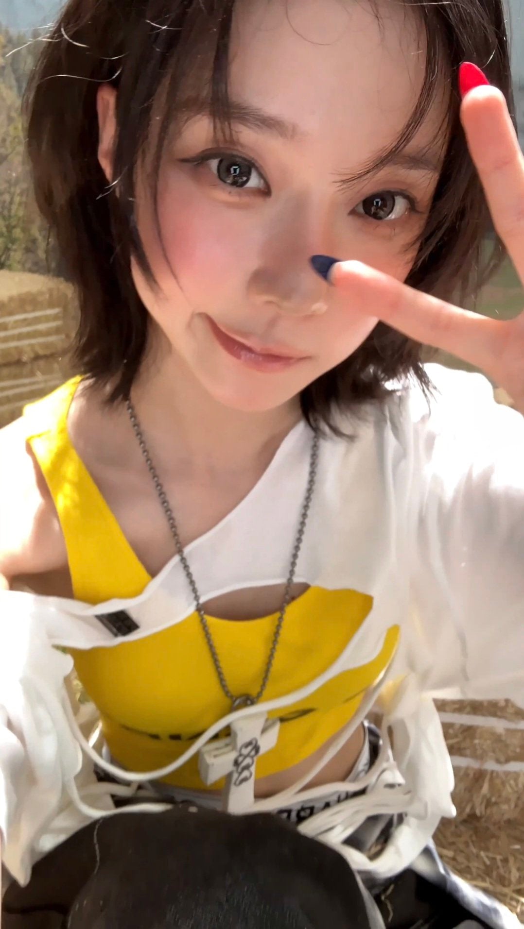 Cross Hair On Strap Wallet White #WINTER同款!