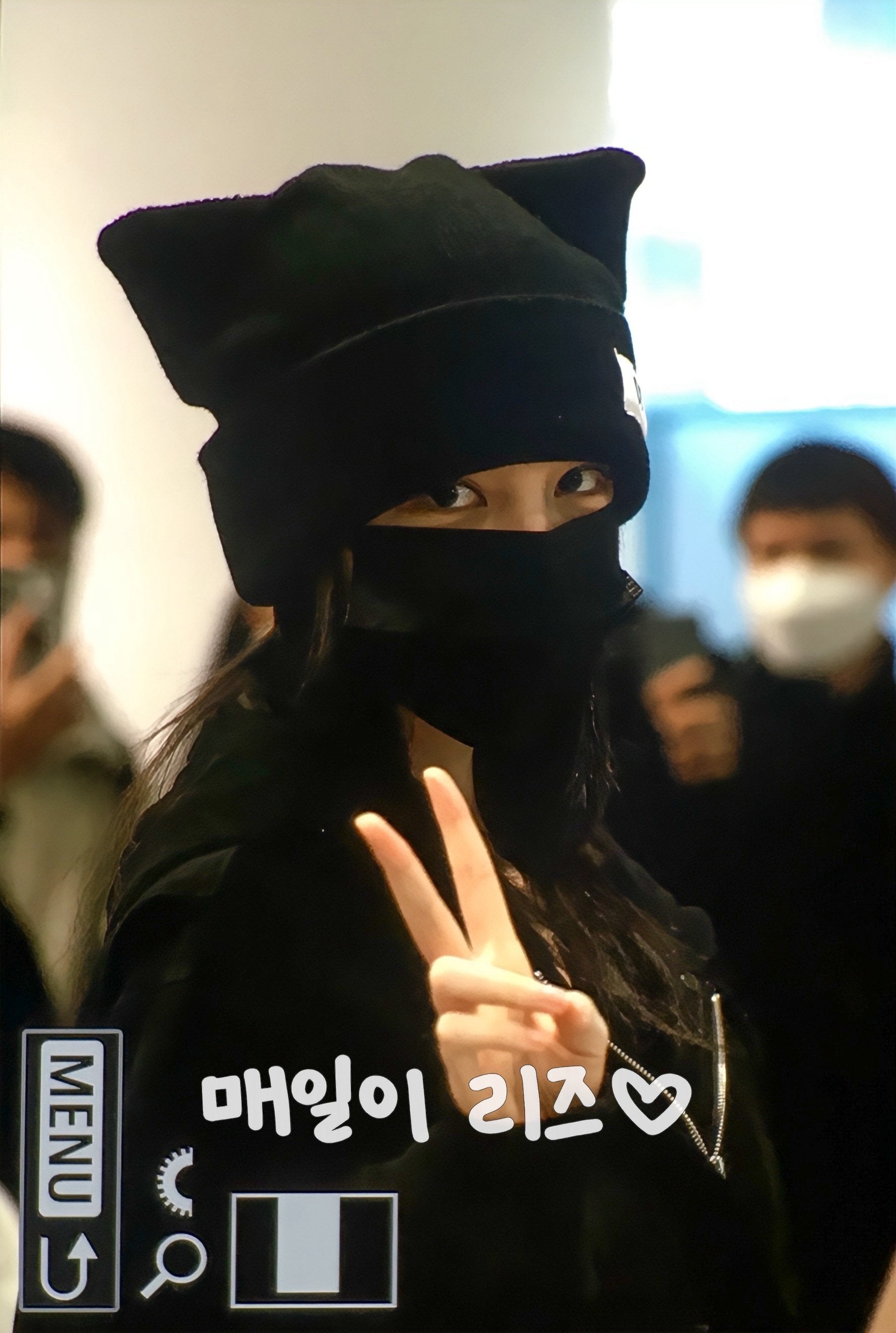 BOUCLE EARS BEANIE - BLACK #LIZ同款!