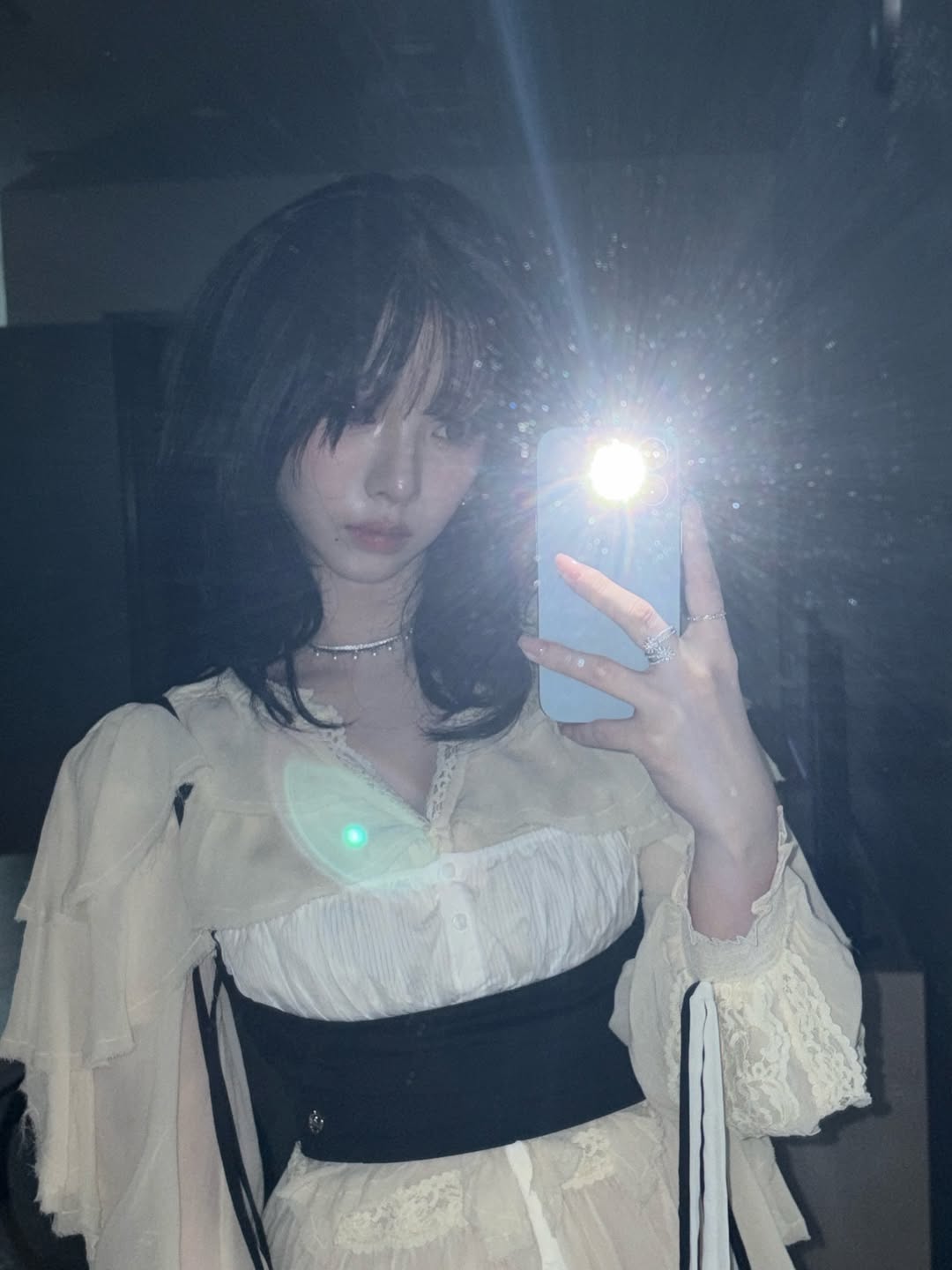 HEART RIBBON TOP black #KARINA同款!