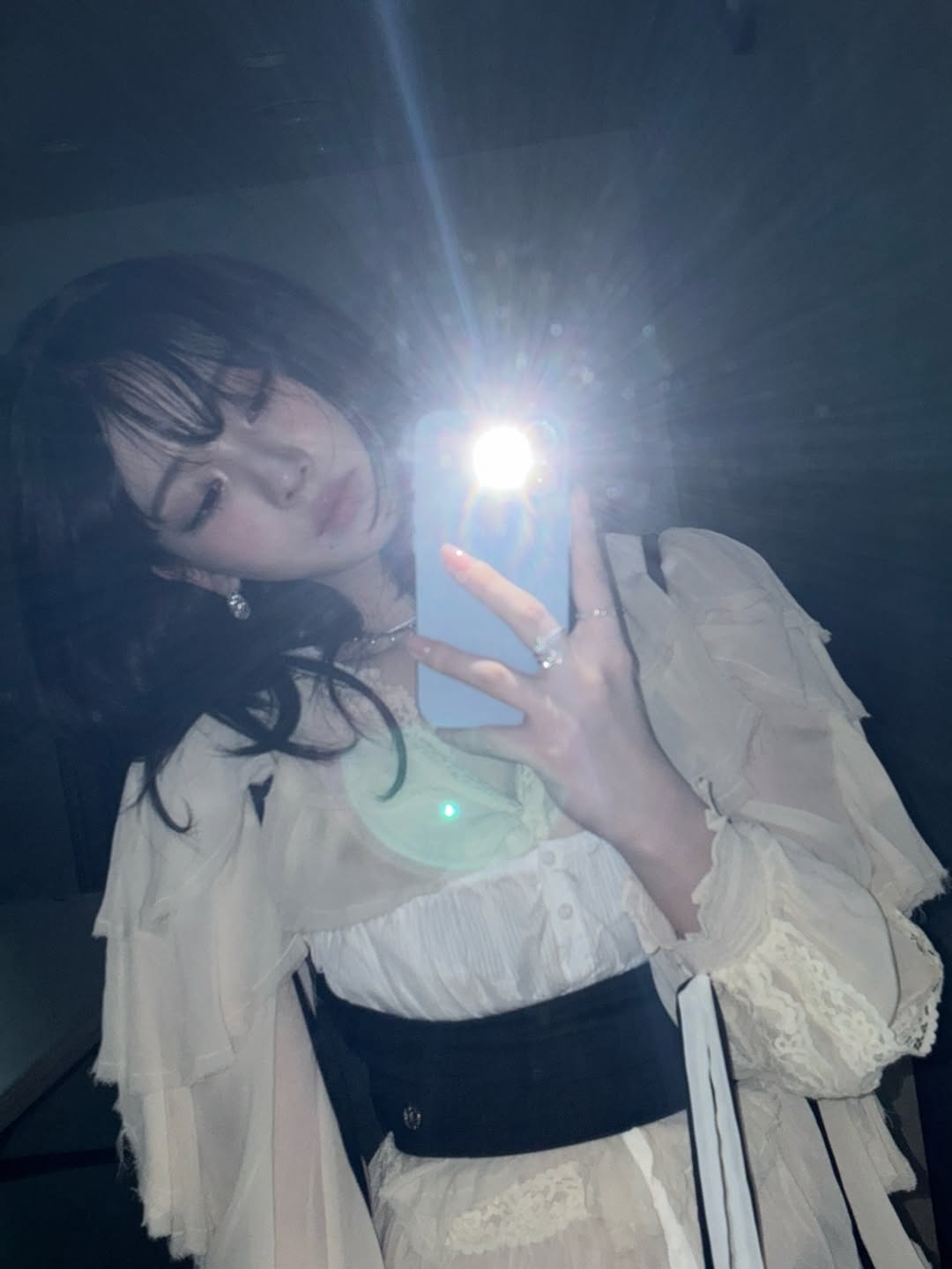 HEART RIBBON TOP black #KARINA同款!