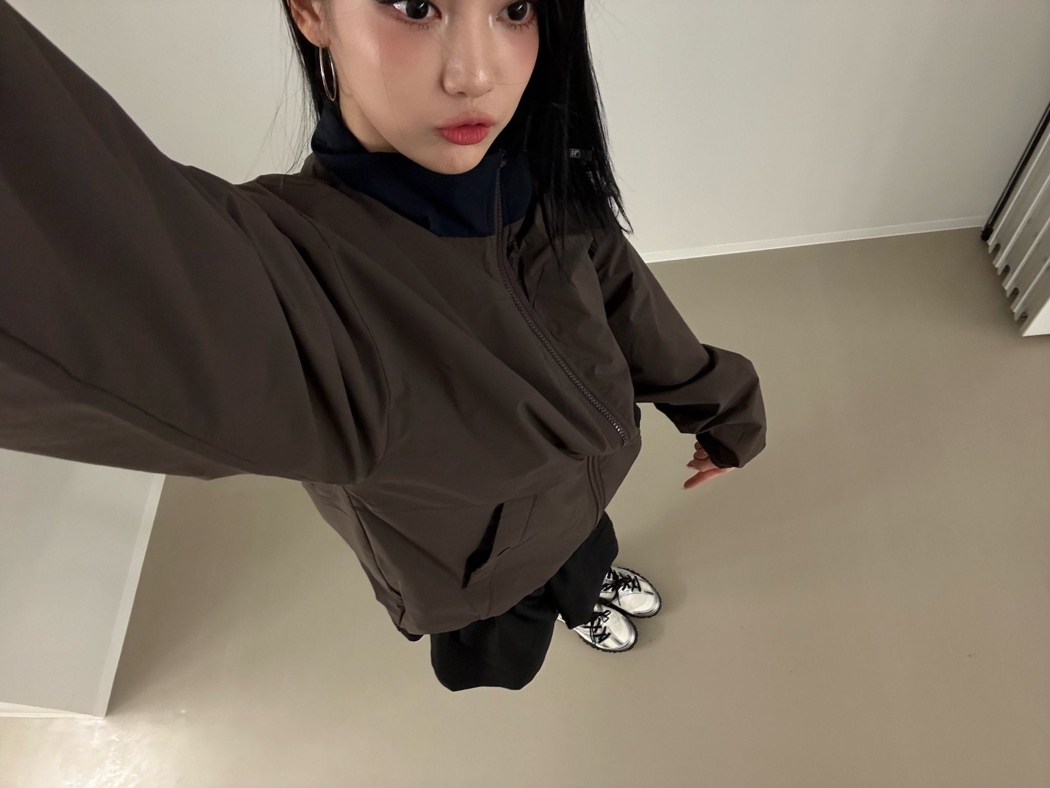 TRACK PADDING JACKET BROWN/DARK BROWN #NINGNING同款!