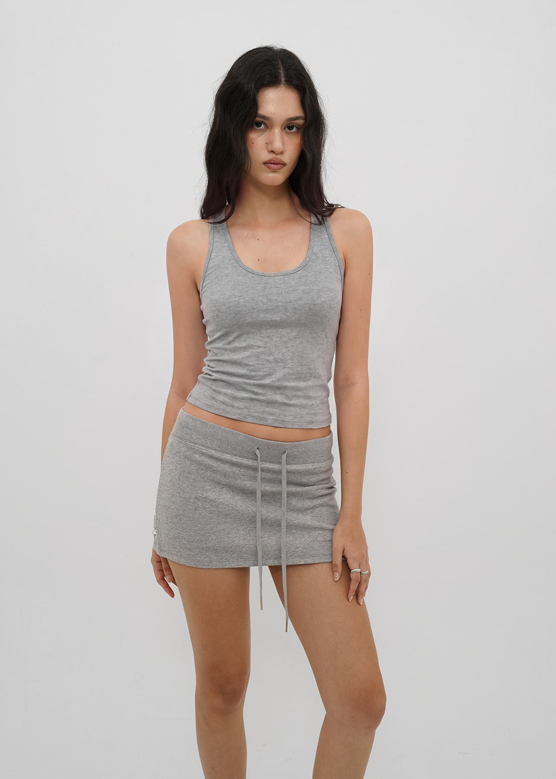 BASIC COTTON SPAN MANGO HALTER NECK TANK 1