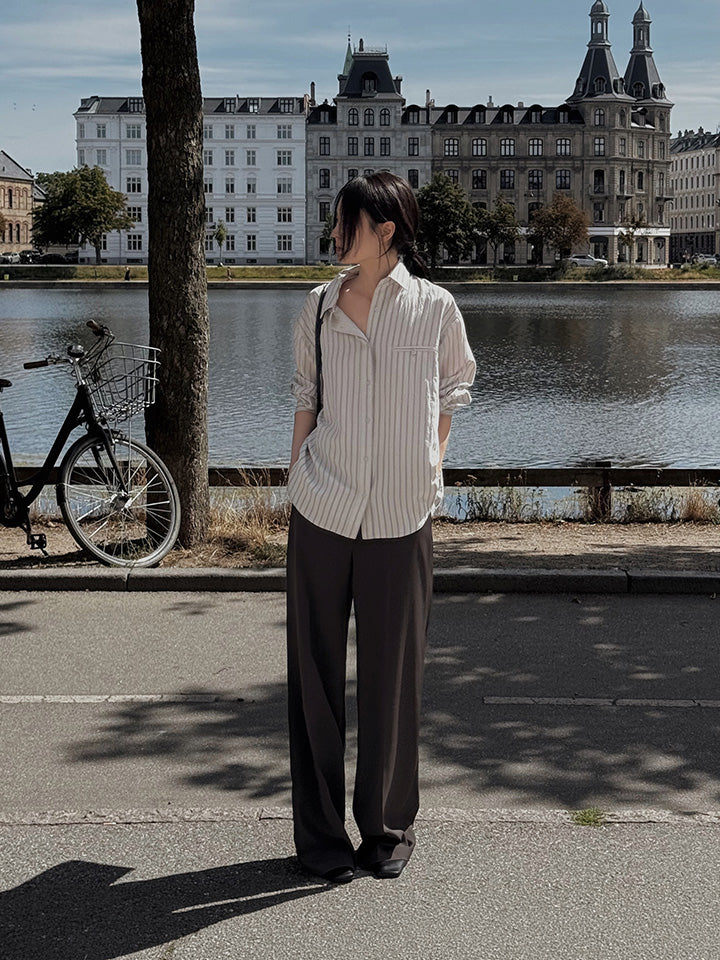 MOMENT FLOWY WIDE COVER SLACKS - 4 COLORS