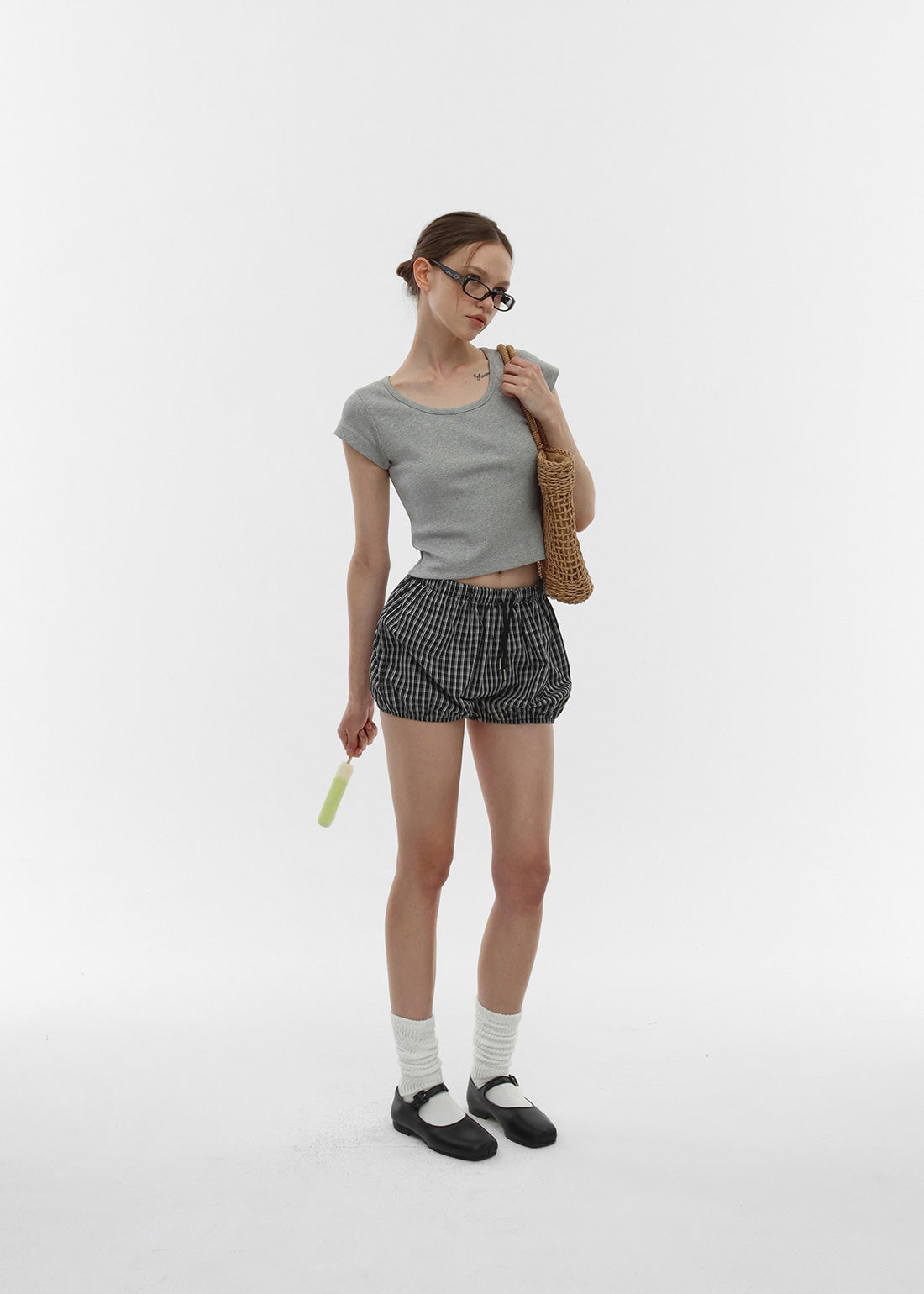 COOL STANDARD U-NECK CROP SHORT SLEEVE TEE 12
