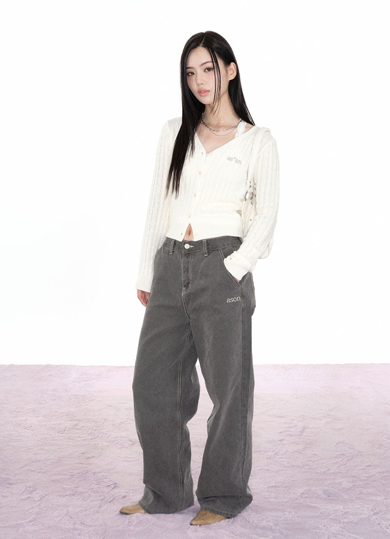ASON SMOG WIDE PANTS - GRAY
