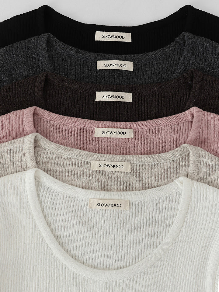 BAMBOO SOFT SLIM-FIT RIBBED KNIT - 6 COLORS