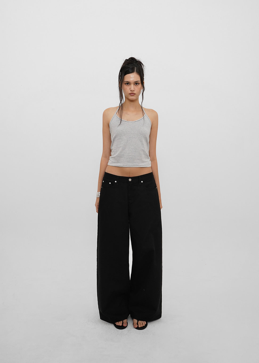 LOW WIDE COTTON PANTS - 2 COLORS 8