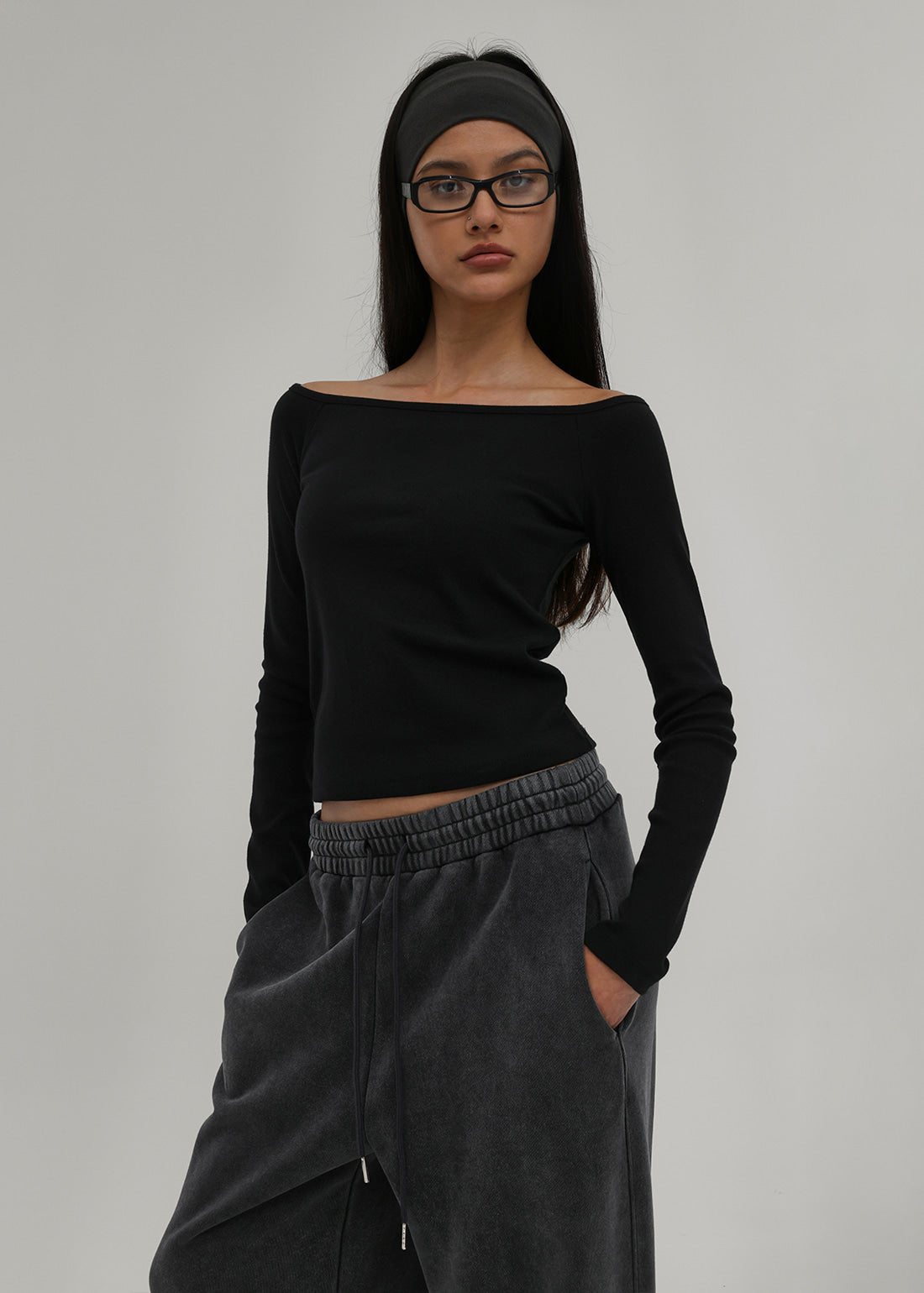 STANDARD OFF-SHOULDER LONG SLEEVE TEE 2