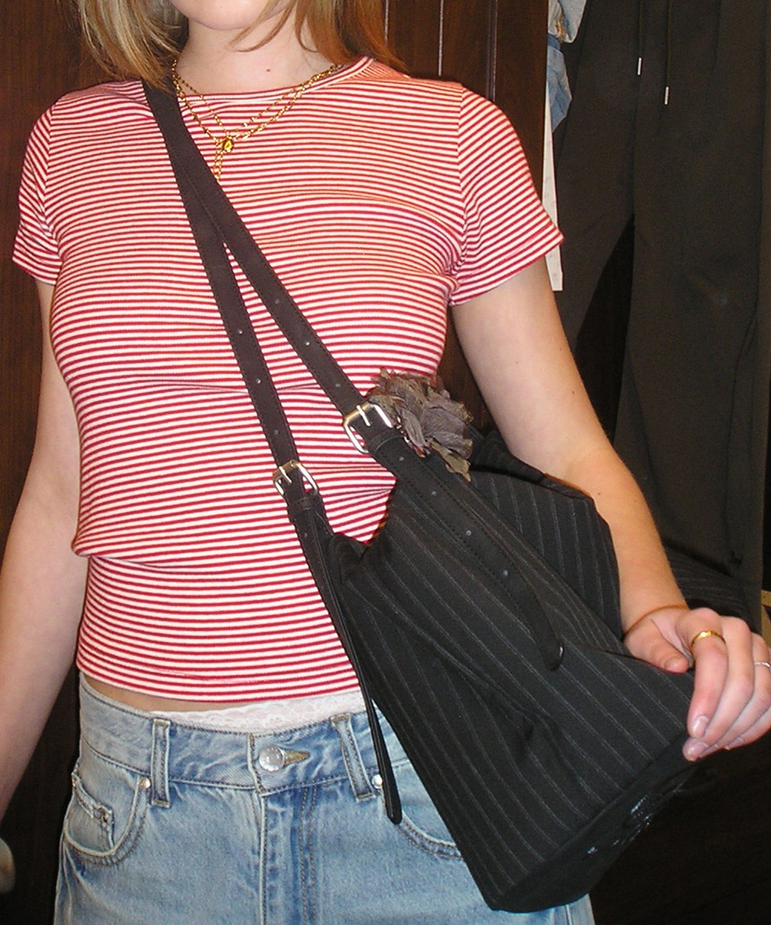 BITTERCELLS TWO-WAY SQUARE BIG BAG - STRIPE