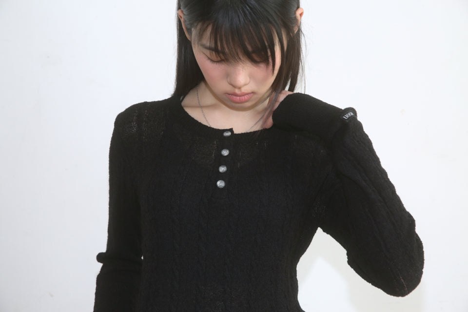 ASON MISTY KNIT BLACK