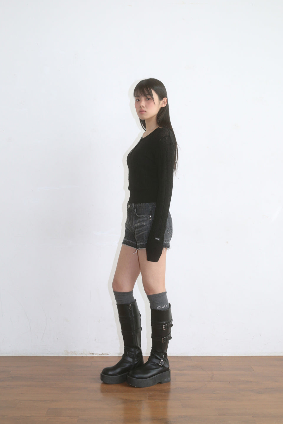 ASON MISTY KNIT BLACK