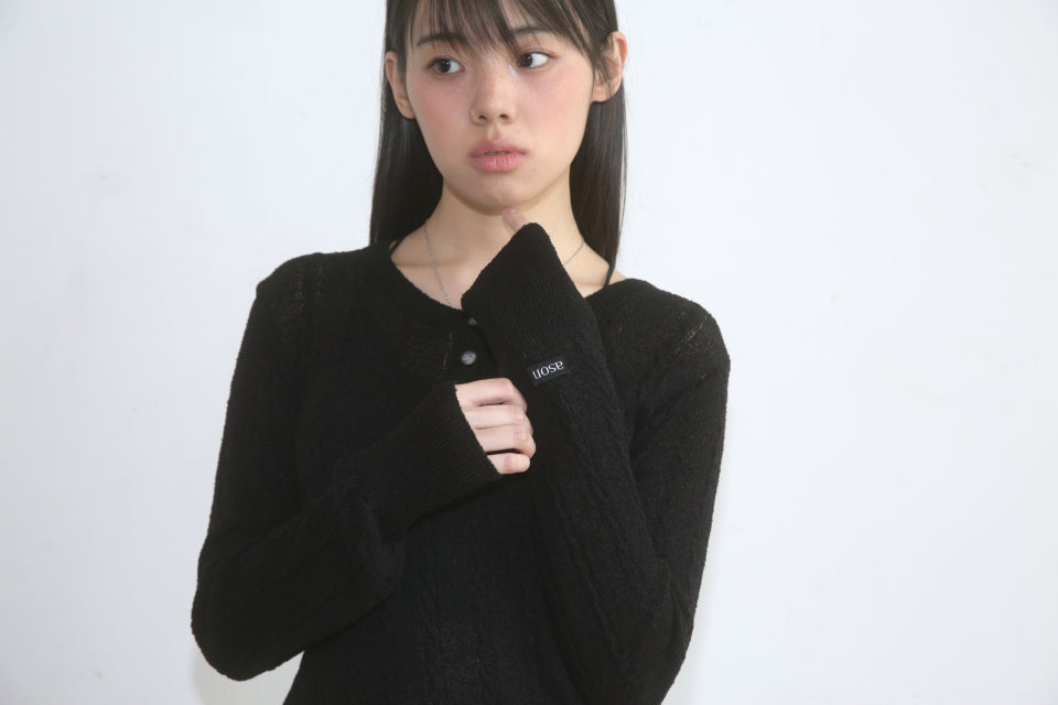 ASON MISTY KNIT BLACK