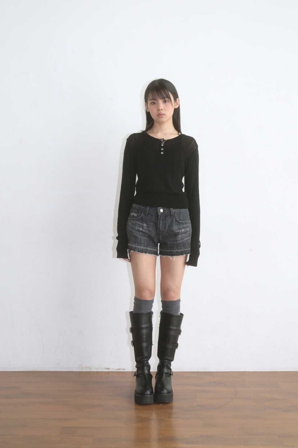 ASON MISTY KNIT BLACK