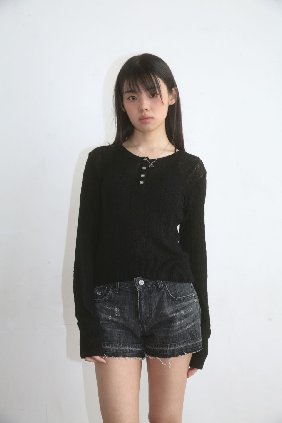 ASON MISTY KNIT BLACK