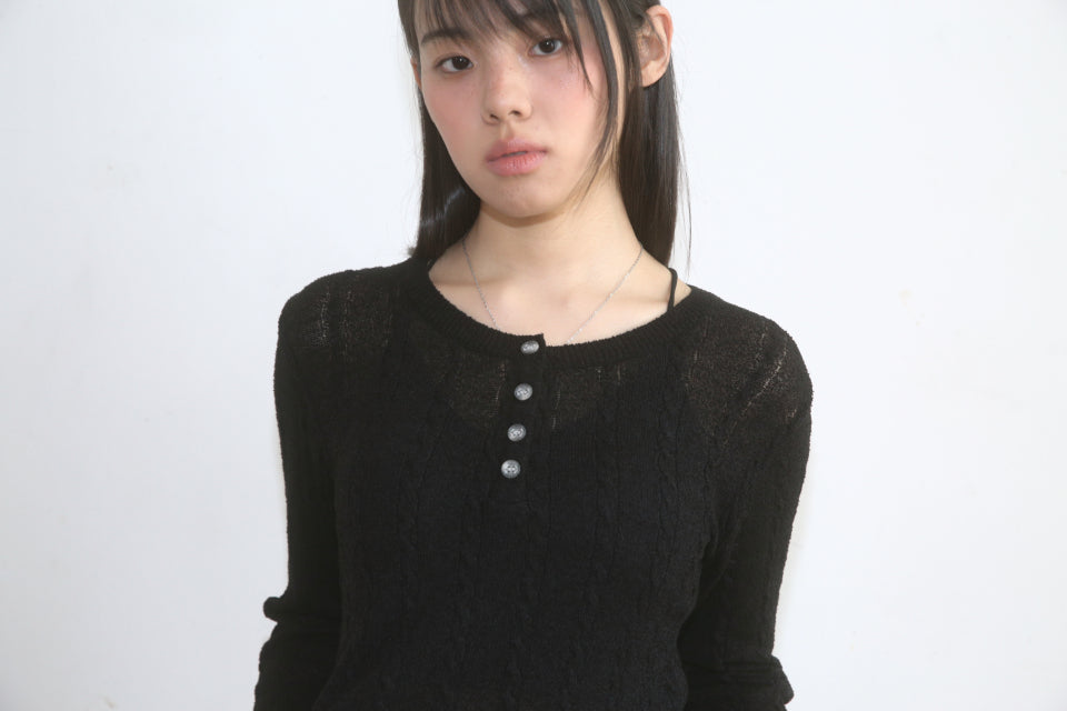 ASON MISTY KNIT BLACK