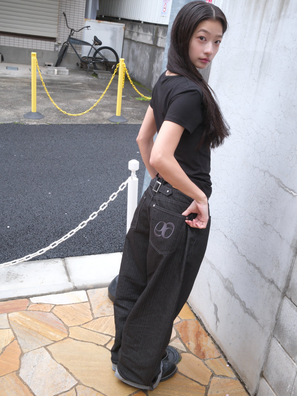 ASON PLAIN SLIM TEE BLACK