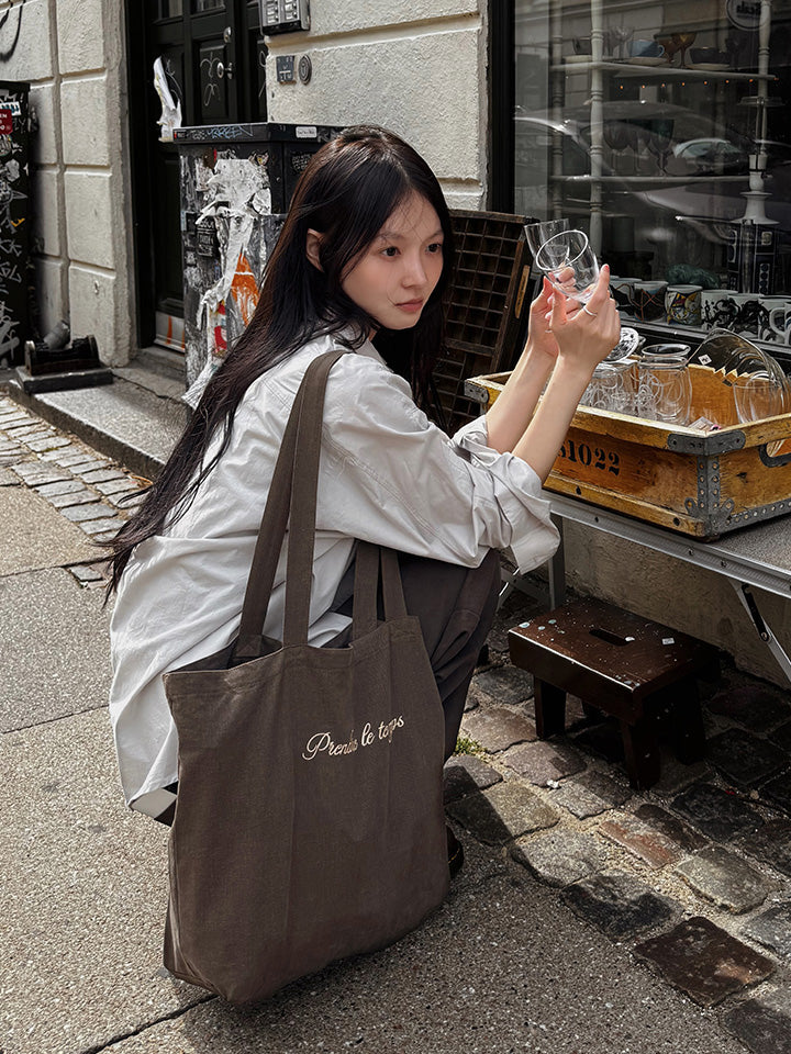LENTO TONE-ON-TONE ECO BAG - 2 COLORS