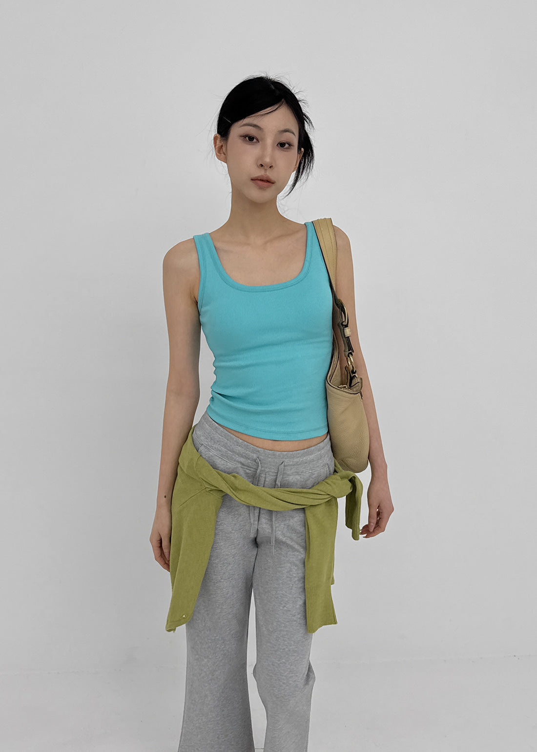 U-NECK RIBBED TANK - 3 COLORS 2
